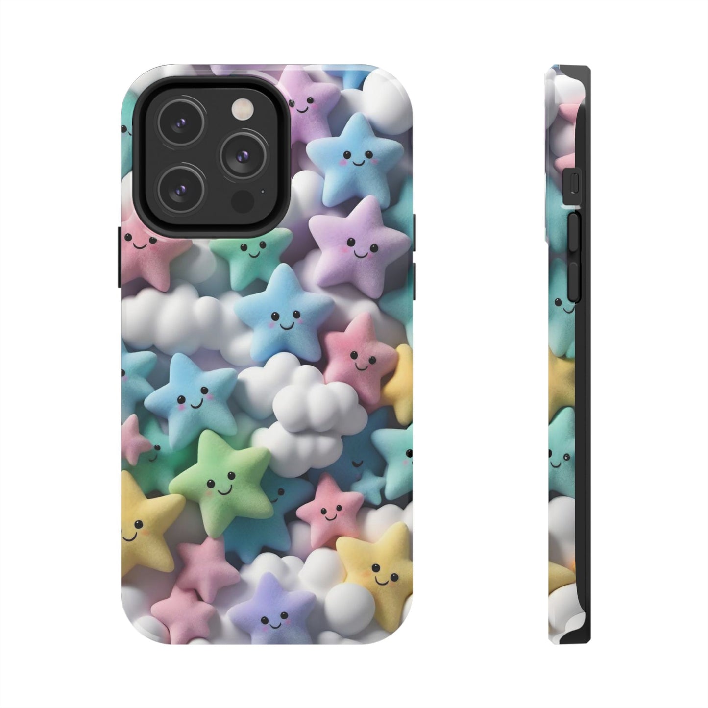 "Kawaii Starry Sky Phone Case – Tough & Durable Protection with Cute Cloud Design for iPhone & Android"