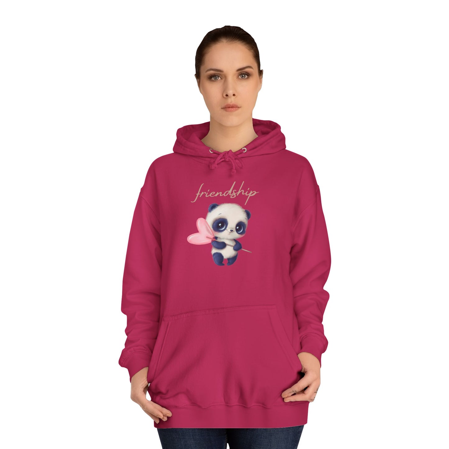Soft Cloud Cute Sweater for Women – "Friendship Panda" Cozy Graphic Pullover