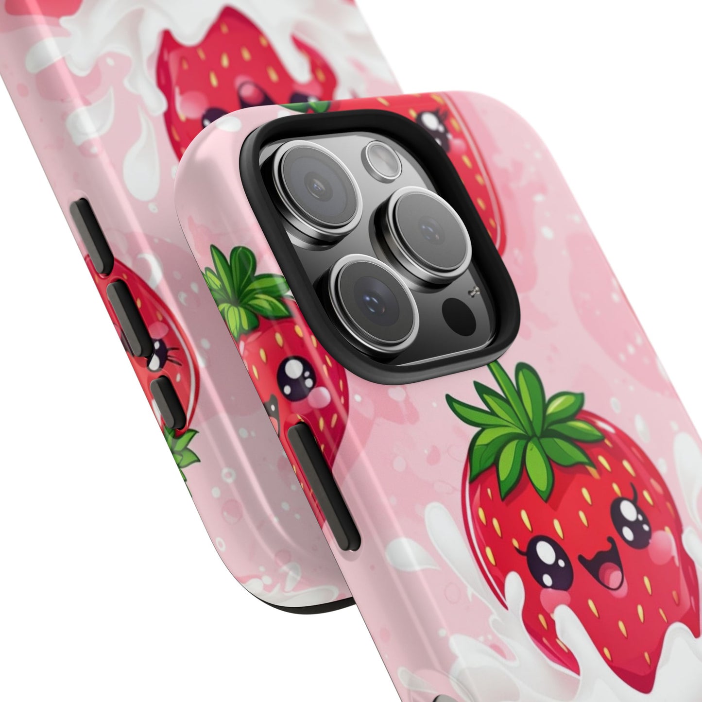 Kawaii Strawberry Tough Phone Case - Cute & Durable Protection