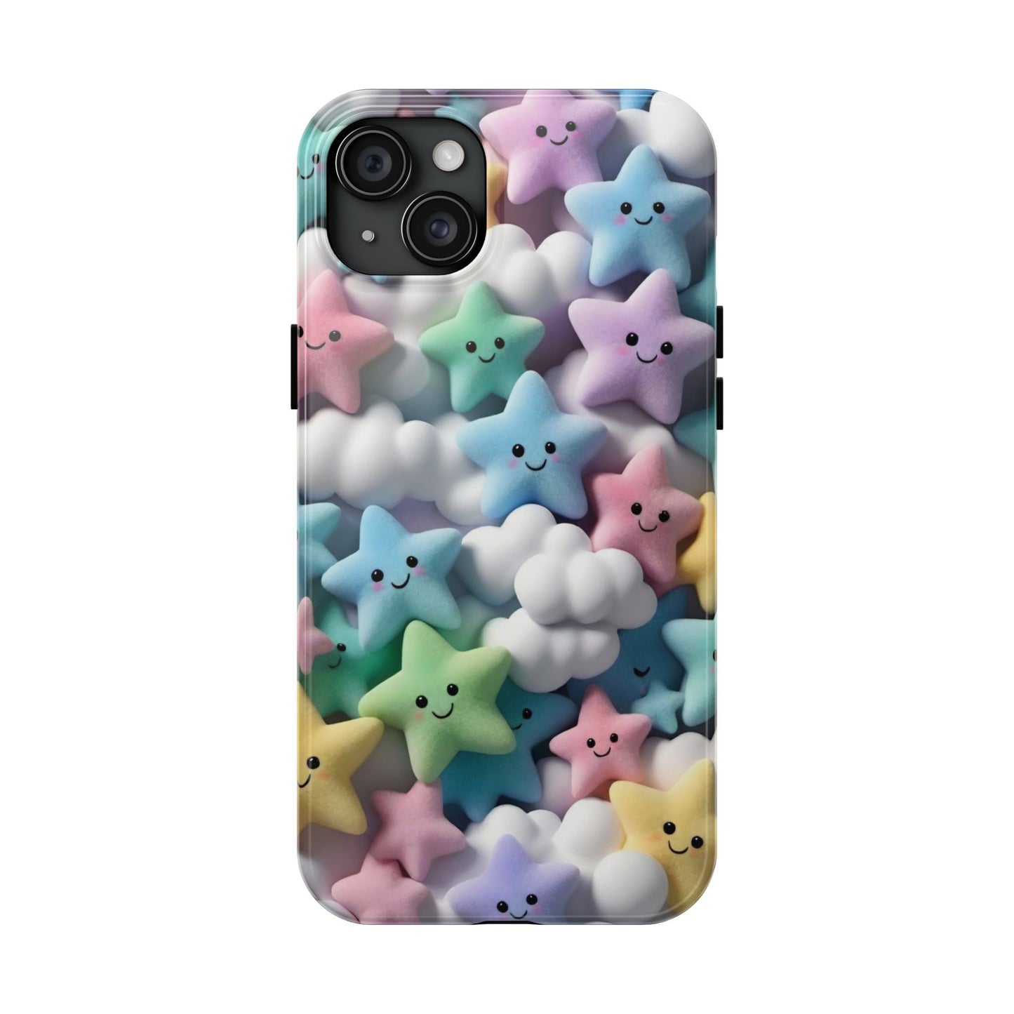 "Kawaii Starry Sky Phone Case – Tough & Durable Protection with Cute Cloud Design for iPhone & Android"