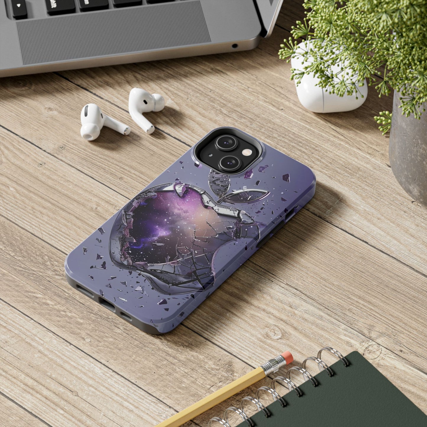 π Rustic Purple Apple Tough Phone Case β Durable Protection for iPhones