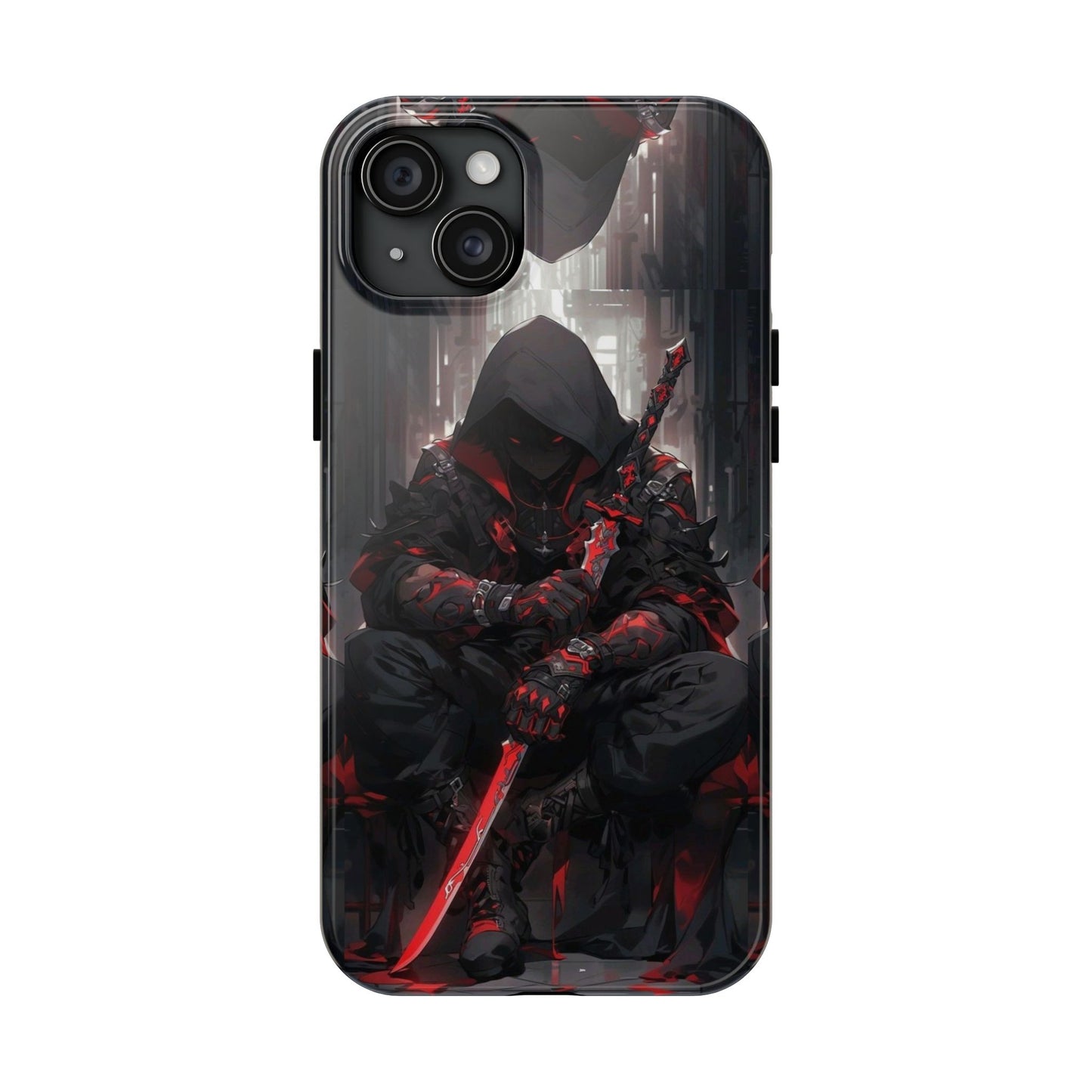 🖤 Tough Phone Case – Dark Warrior Design for Gamers & Anime Fans – Durable Protection & Unique Style for iPhone & Android