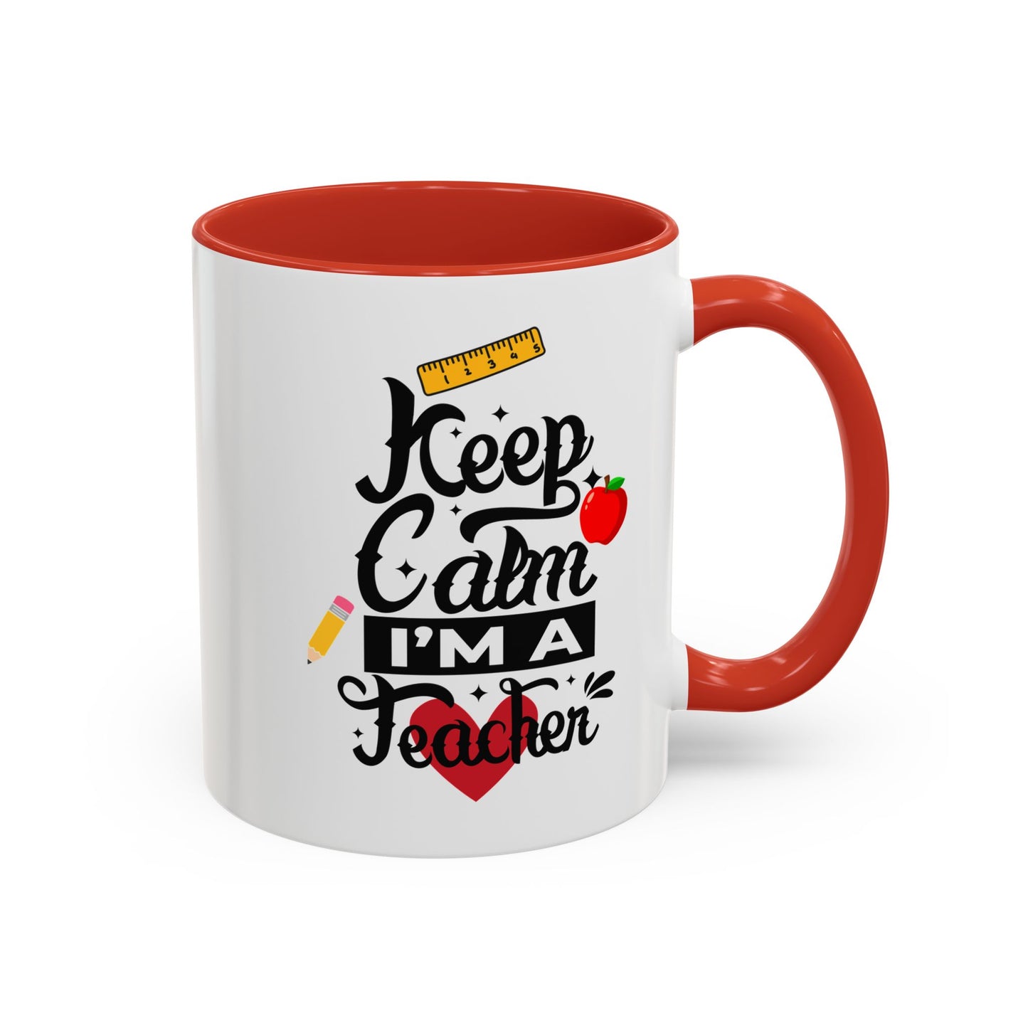 ☕ Teacher’s Keep Calm Coffee Mug – Fun & Motivational Gift for Teacher Appreciation Day 🍎✨