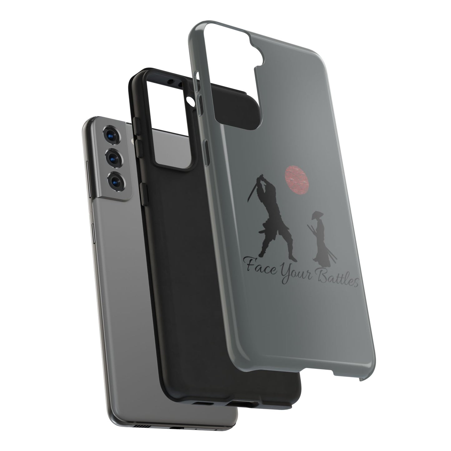 Phone case- Face Your Battles Tough Phone Case - Durable Protection