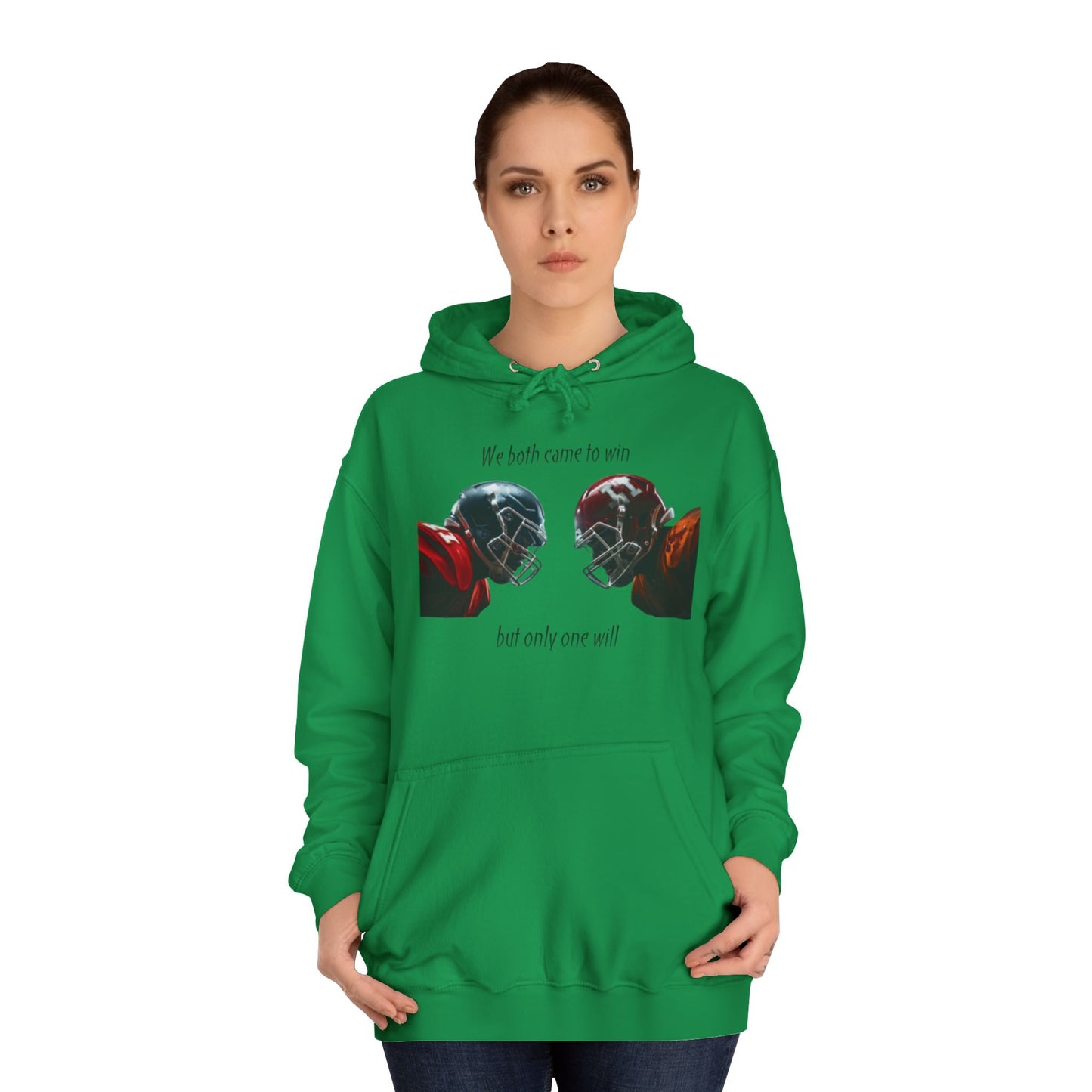 Steel Grey NFL Men’s Hoodie – "We Came Here to Win" Game Day Football Sweatshirt with Drawstrings & Kangaroo Pocket