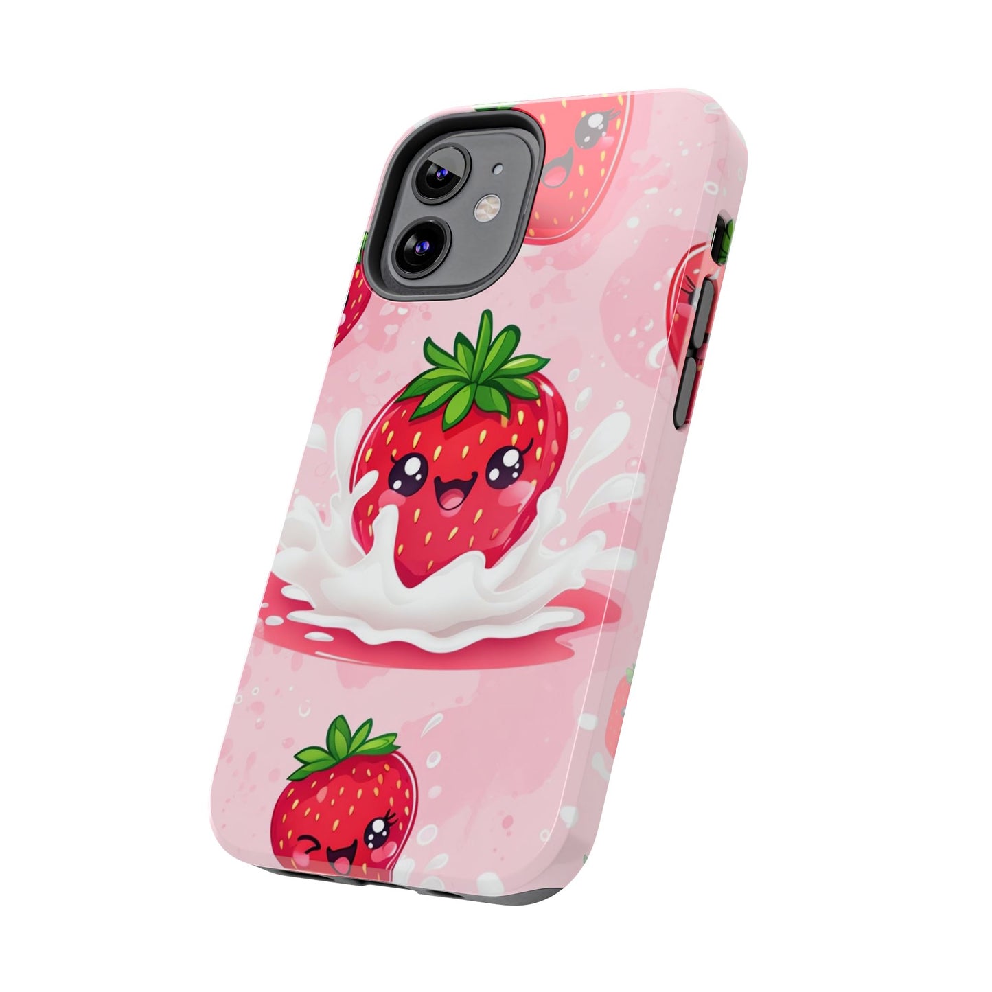 Kawaii Strawberry Tough Phone Case - Cute & Durable Protection