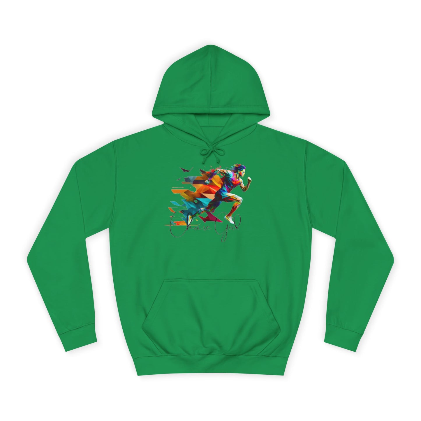 Angel White Faith Hoodie for Men – "Chase God, Inspire & Elevate" Spiritual Motivation Wear