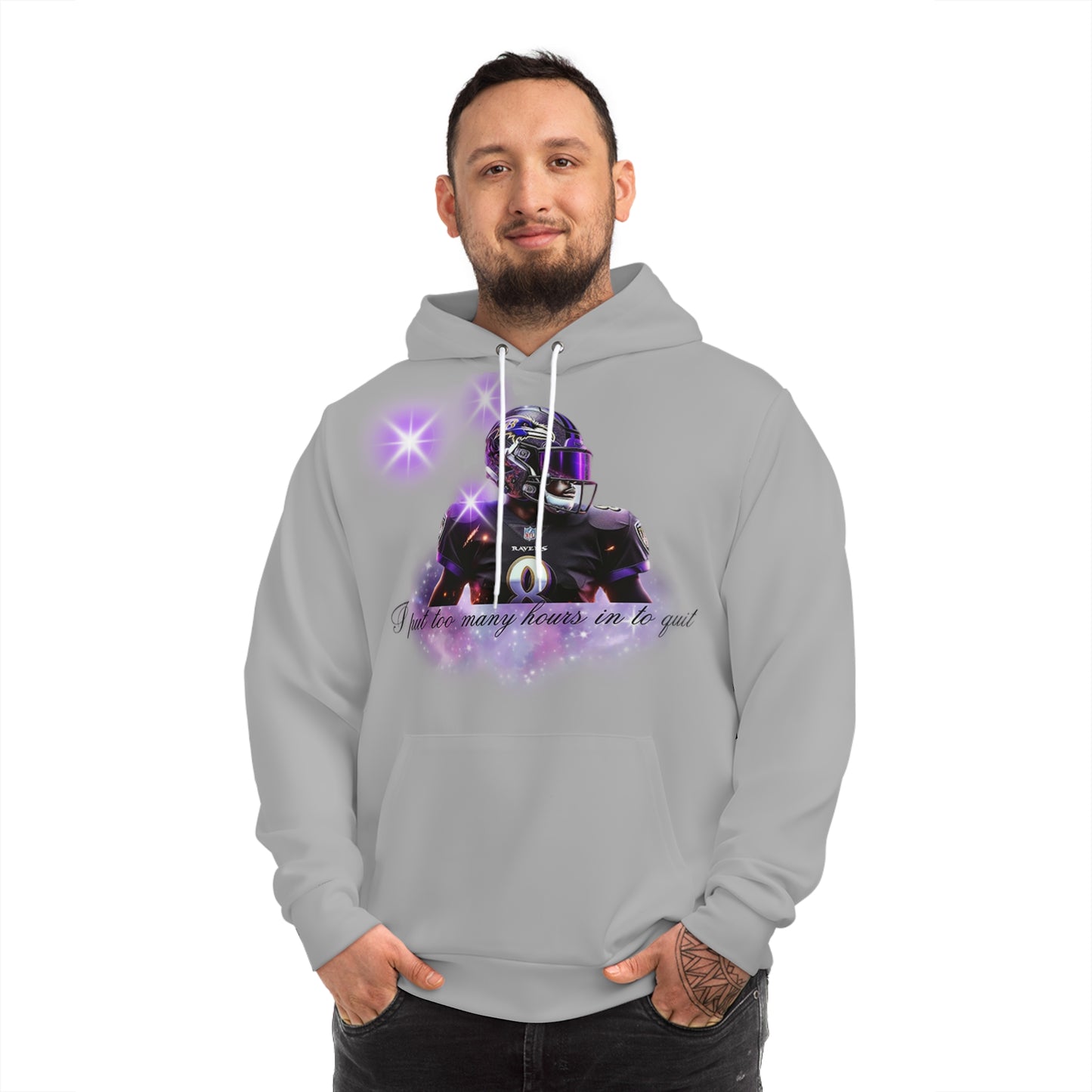 Faded Grey "Football Grind" Hoodie – Built for the Game Sweatshirt