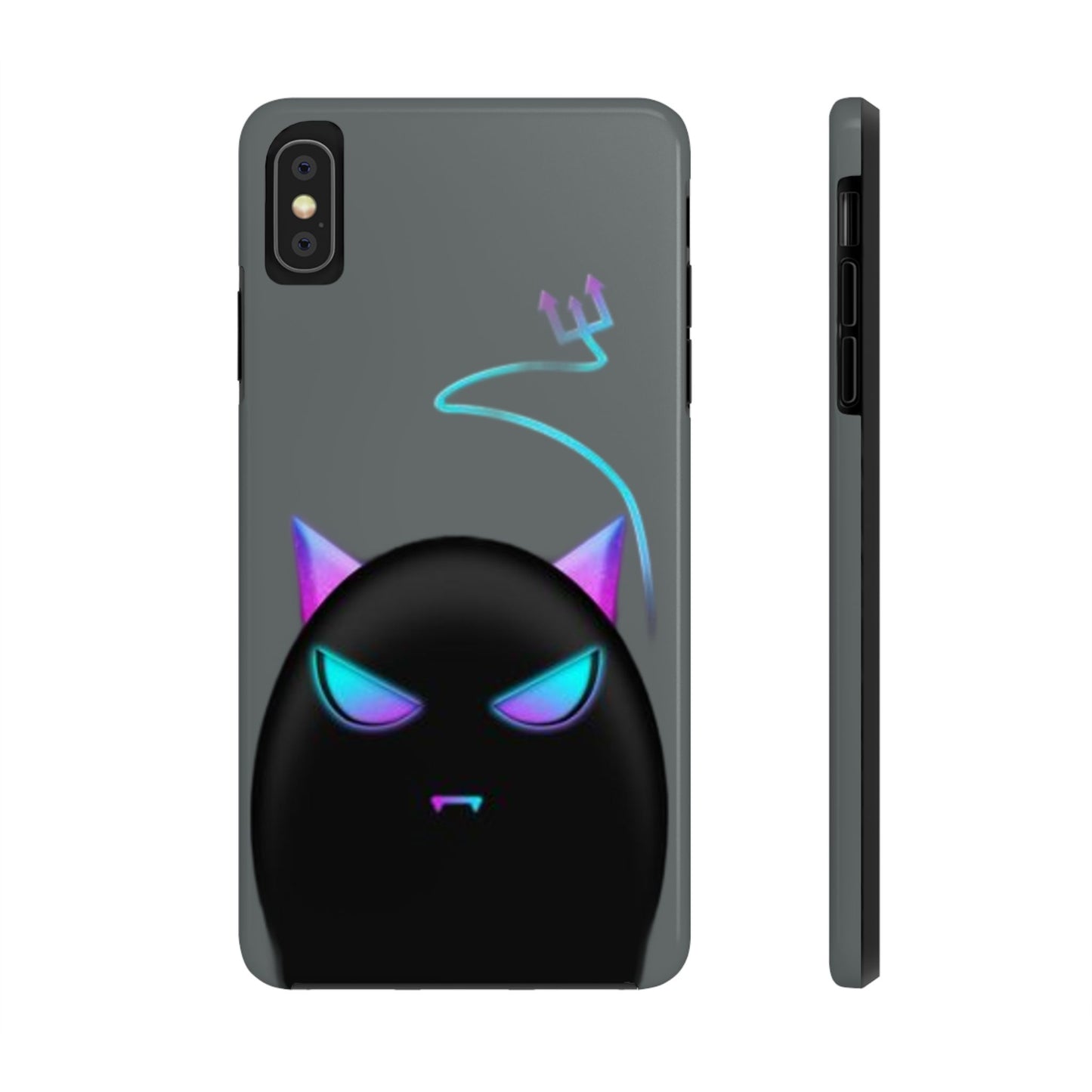 Demonic Cat Tough Phone Case - Cute & Edgy Phone Protection for Cat Lovers
