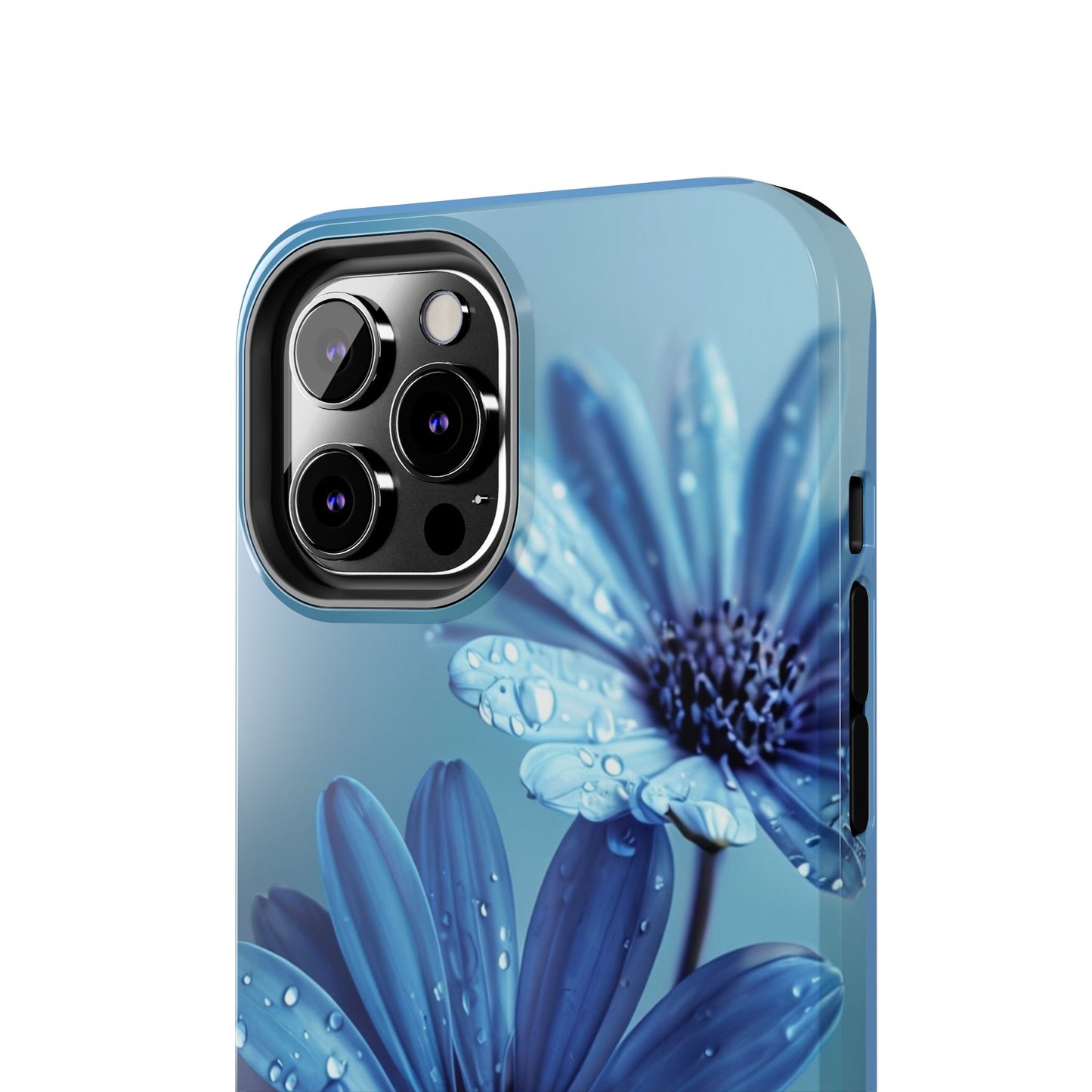 Blue Floral Tough Phone Case - Durable & Stylish Protection