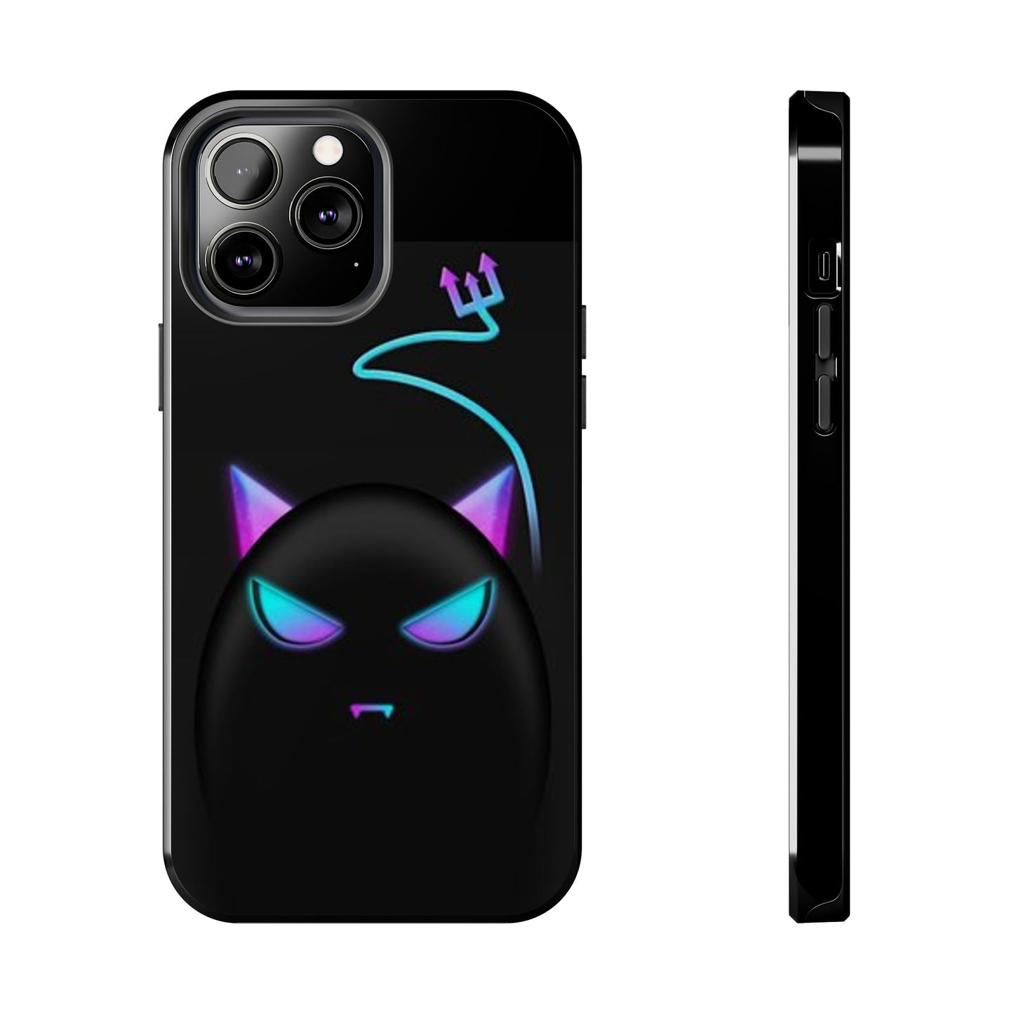 Demonic Cat Tough Phone Case - Cute & Edgy Phone Protection for Cat Lovers