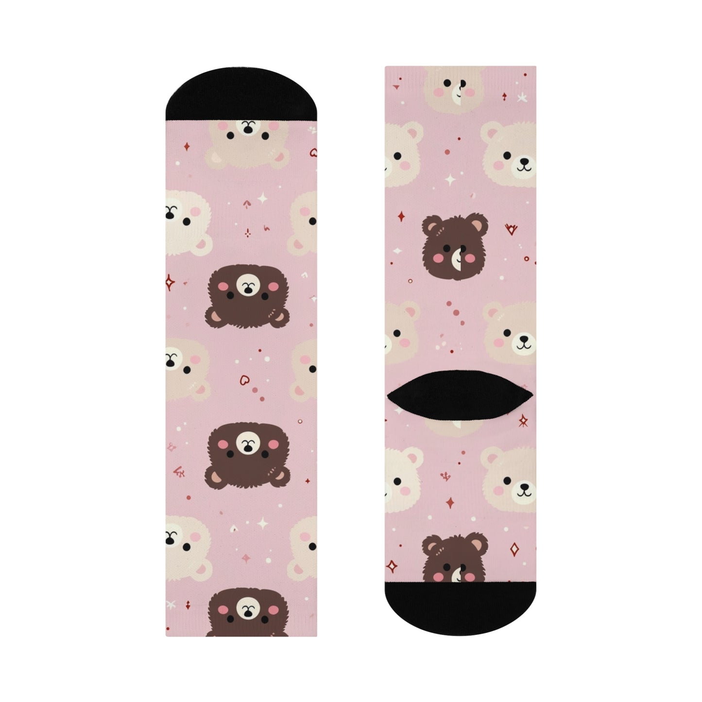 Cute Bears Cushioned Crew Socks | Stylish Comfort for Everyday Wear