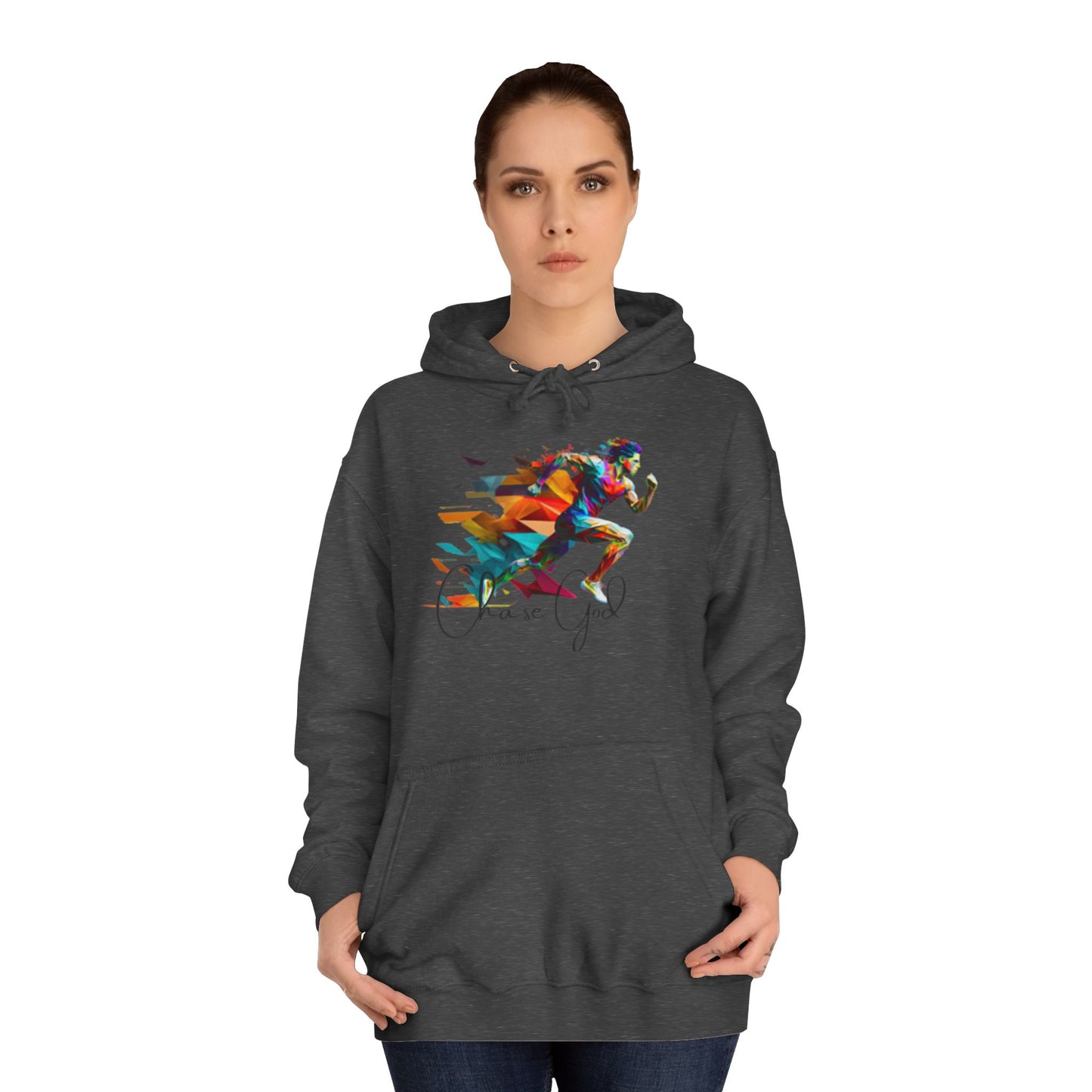 Angel White Faith Hoodie for Men – "Chase God, Inspire & Elevate" Spiritual Motivation Wear