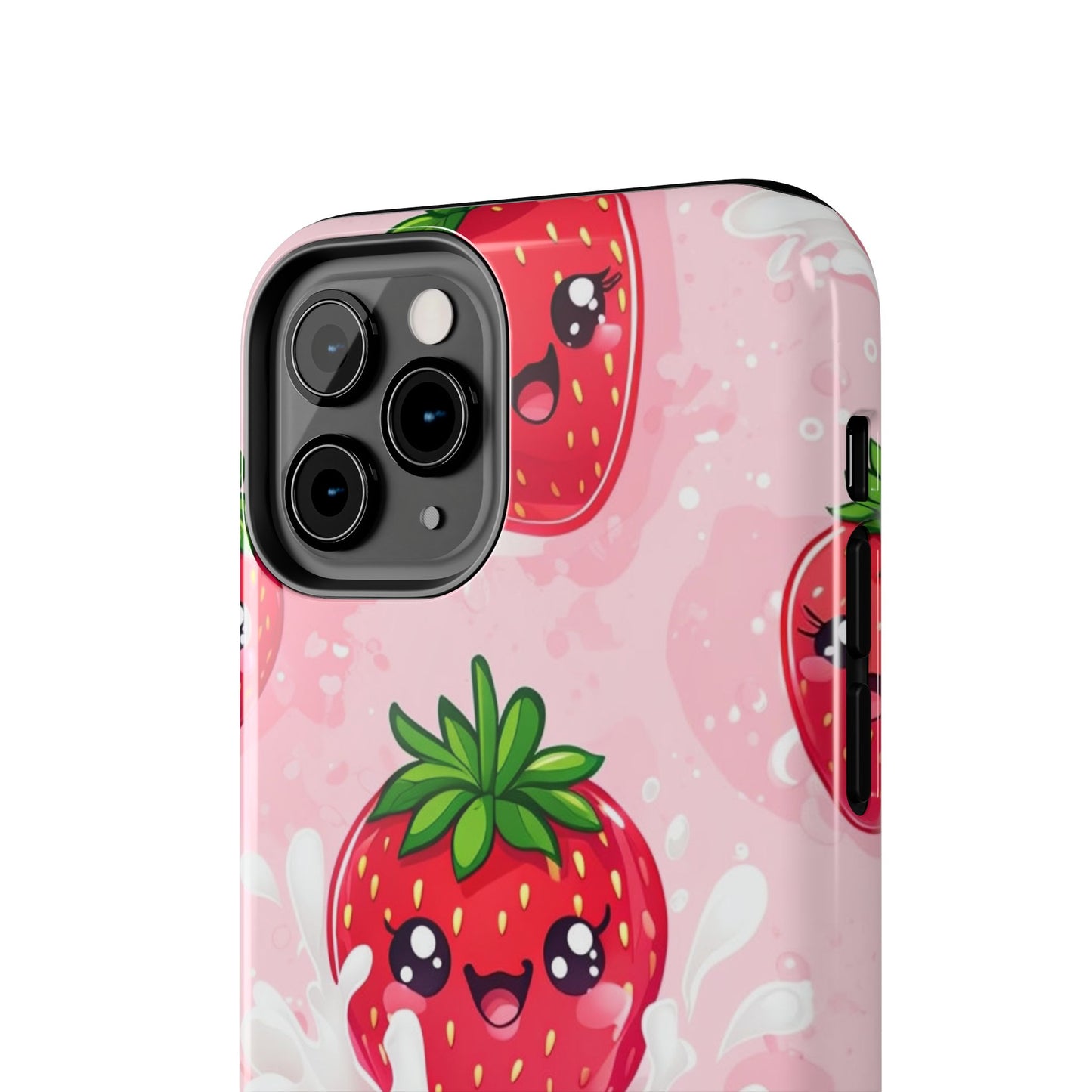 Kawaii Strawberry Tough Phone Case - Cute & Durable Protection