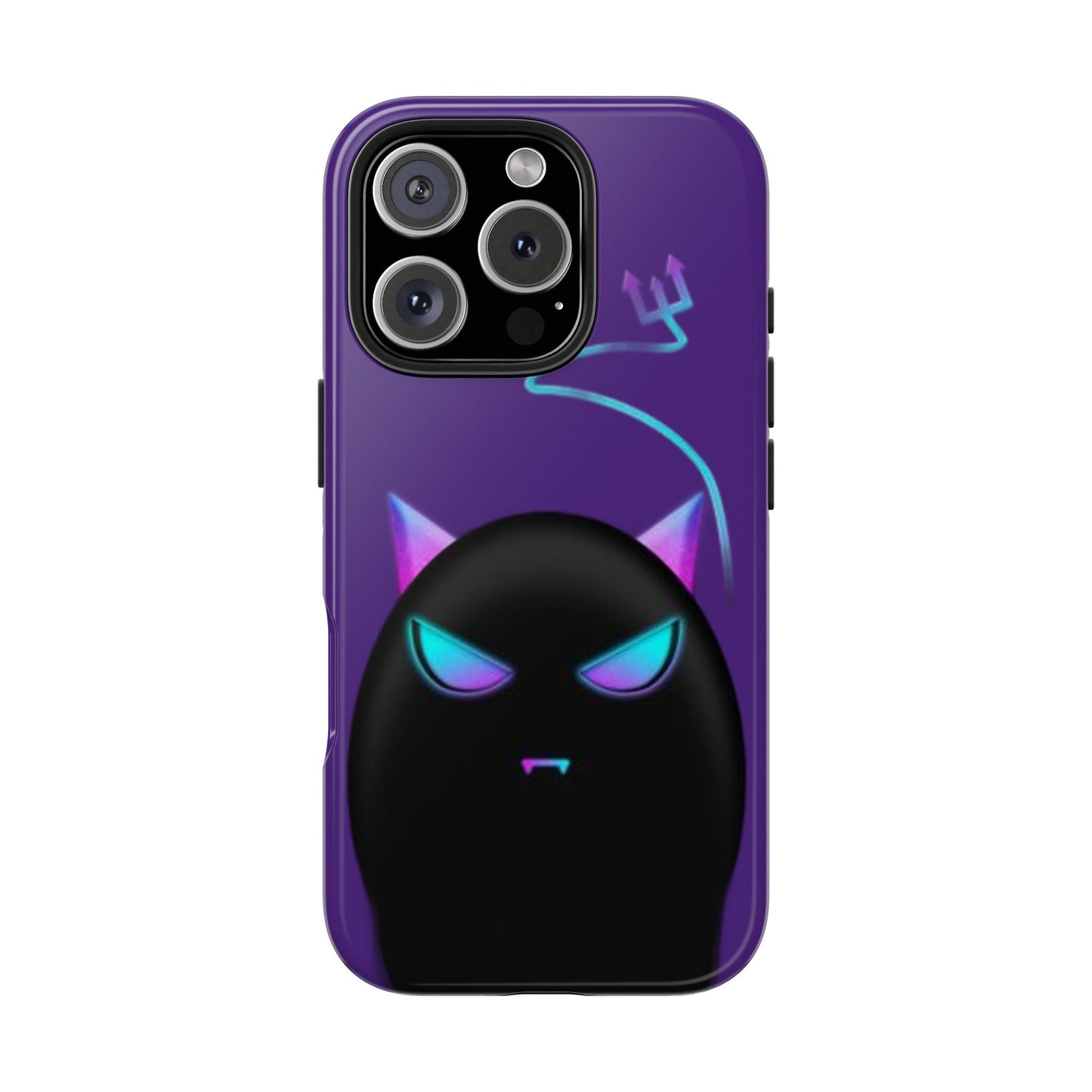 Demonic Cat Tough Phone Case - Cute & Edgy Phone Protection for Cat Lovers