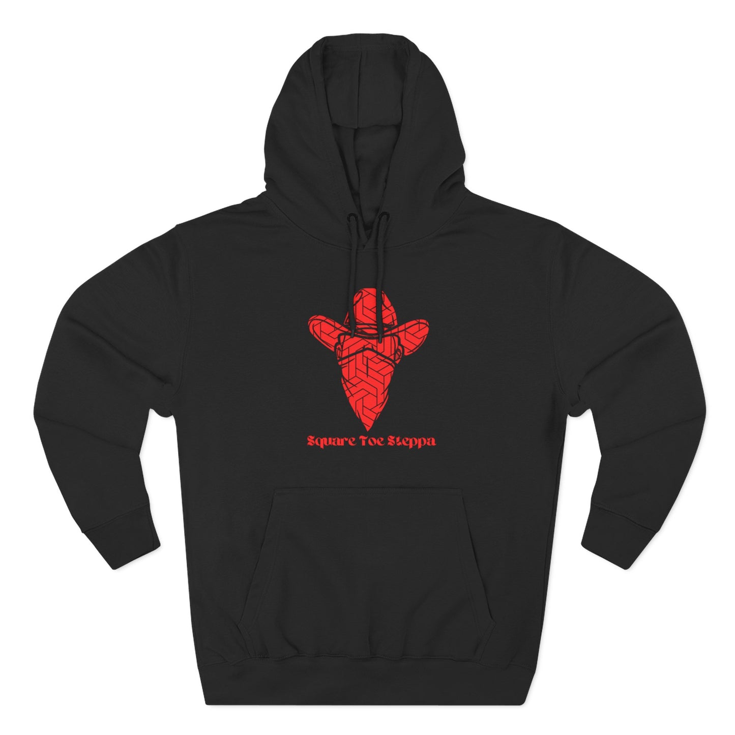 Saddle Brown Men’s Hoodie – "Square Toe Steppa" Western Cowboy with Drawstrings & Kangaroo Pocket