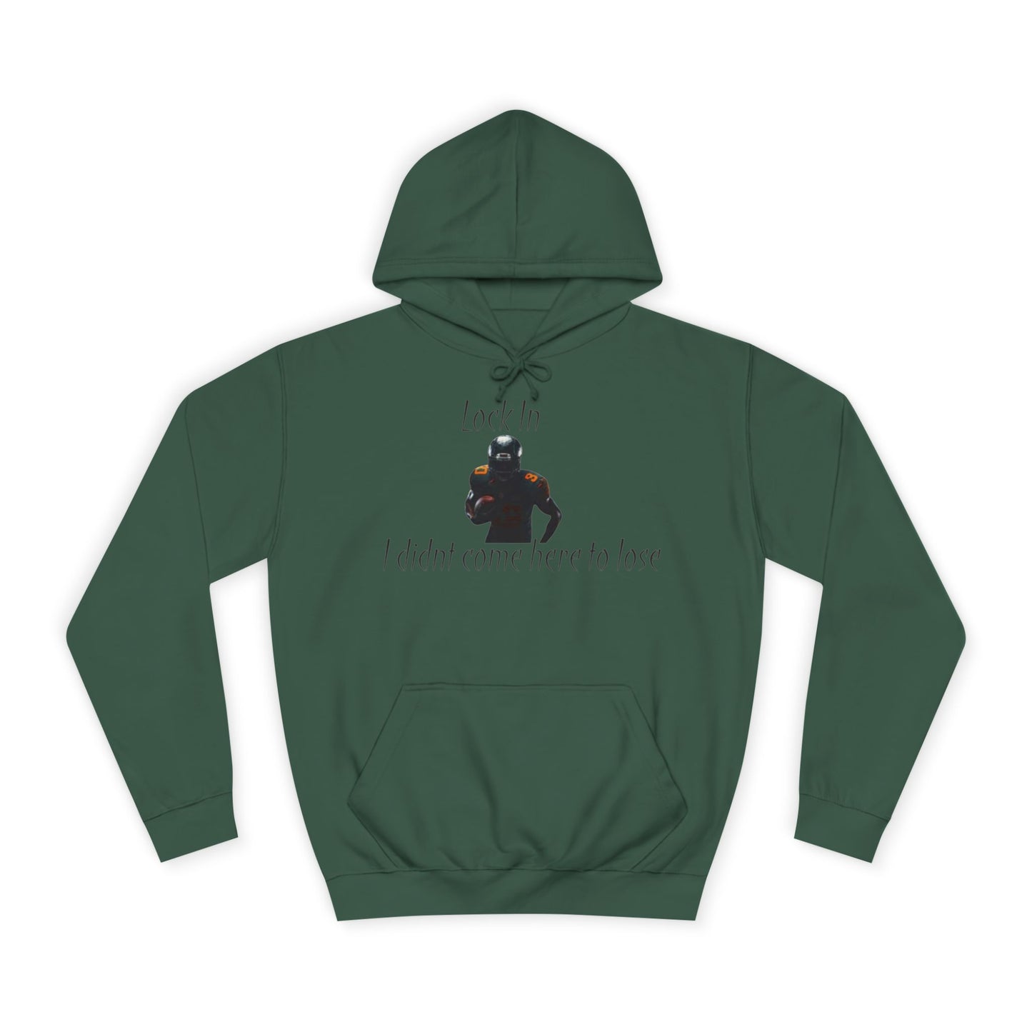 Glacier White Men’s NFL Hoodie – "Lock In" Football Edition Sweatshirt with Drawstrings & Kangaroo Pocket
