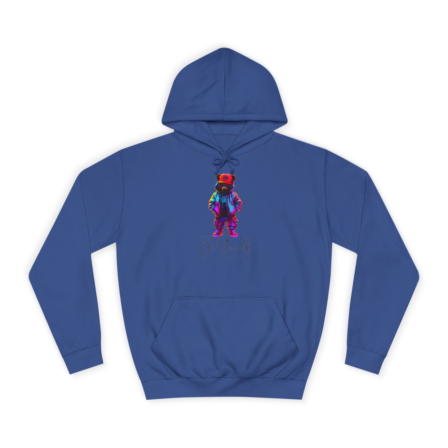 White Ice Hoodie for Men – When They Need Me Graphic with Drawstrings & Kangaroo Pocket