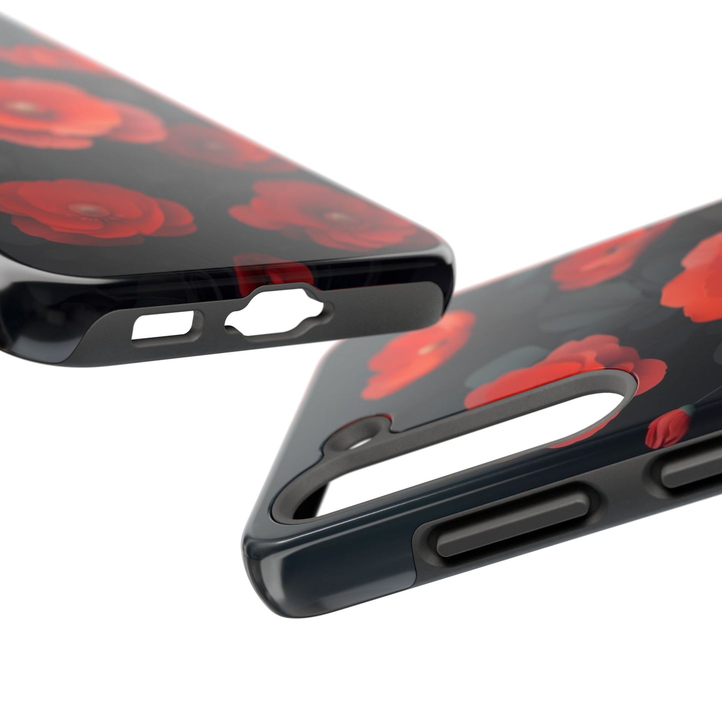 Vibrant Floral Tough Phone Case - Durable Protection with Gorgeous Red Poppies for iPhones & Androids πΊπ±