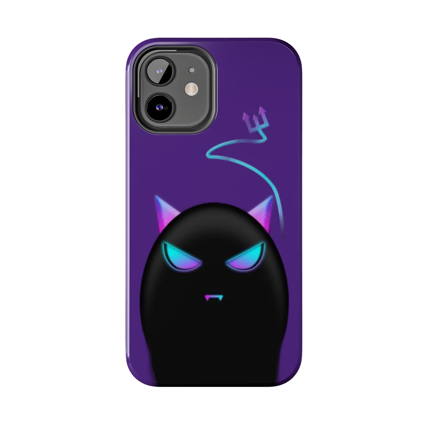 Demonic Cat Tough Phone Case - Cute & Edgy Phone Protection for Cat Lovers