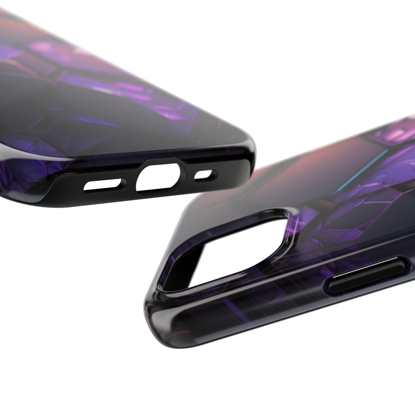 Hexagonal Tough Phone Case - Vibrant Protective Design for Tech Enthusiasts