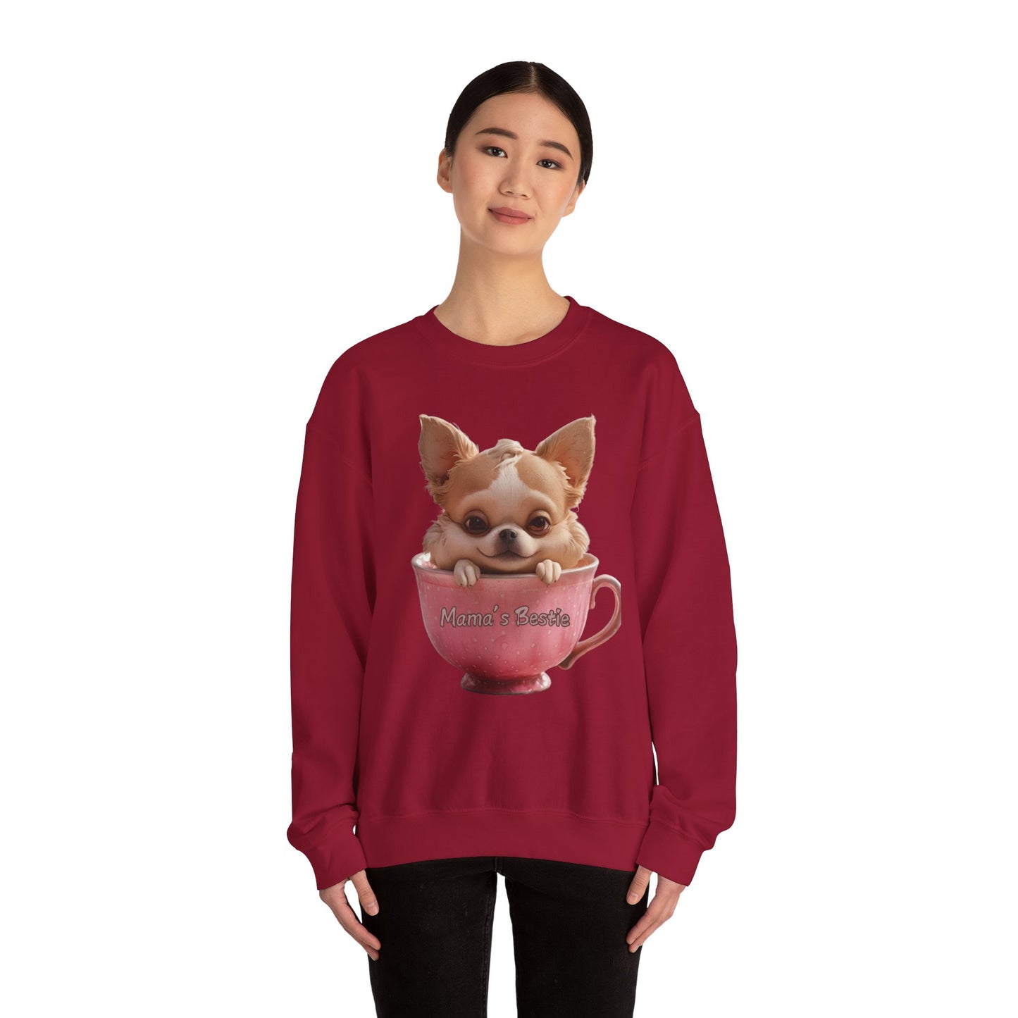 🐶 Cute Dog "Mama’s Bestie" Sweater – Cozy & Stylish for Dog Lovers! 🐶