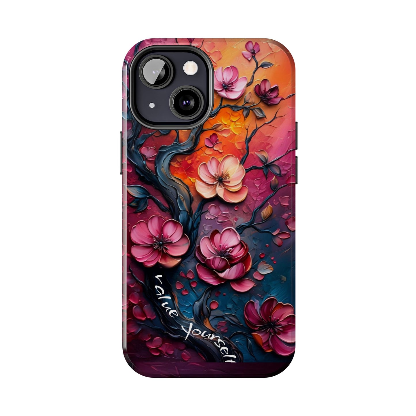 Value Yourself Floral Tough Phone Case
