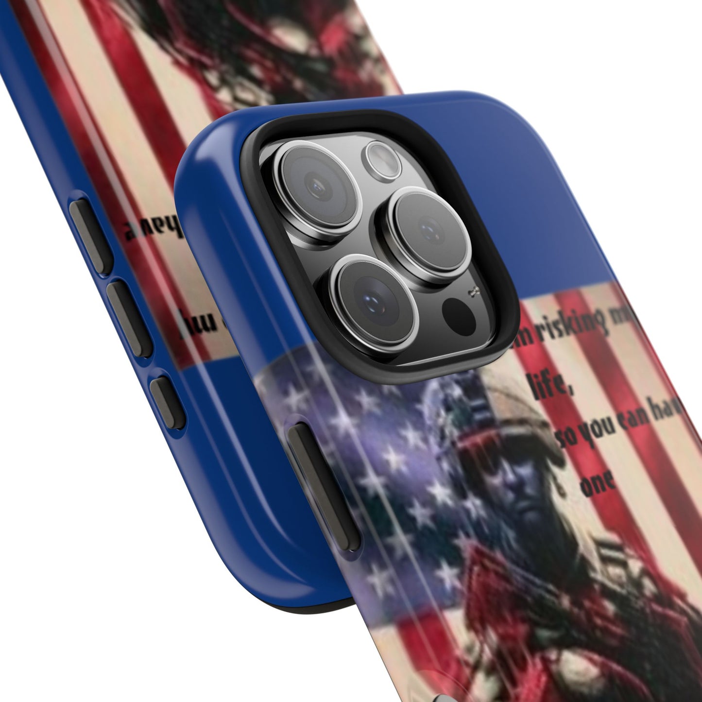 Patriotic Tough Phone Case - 'I'm Risking My Life' Design
