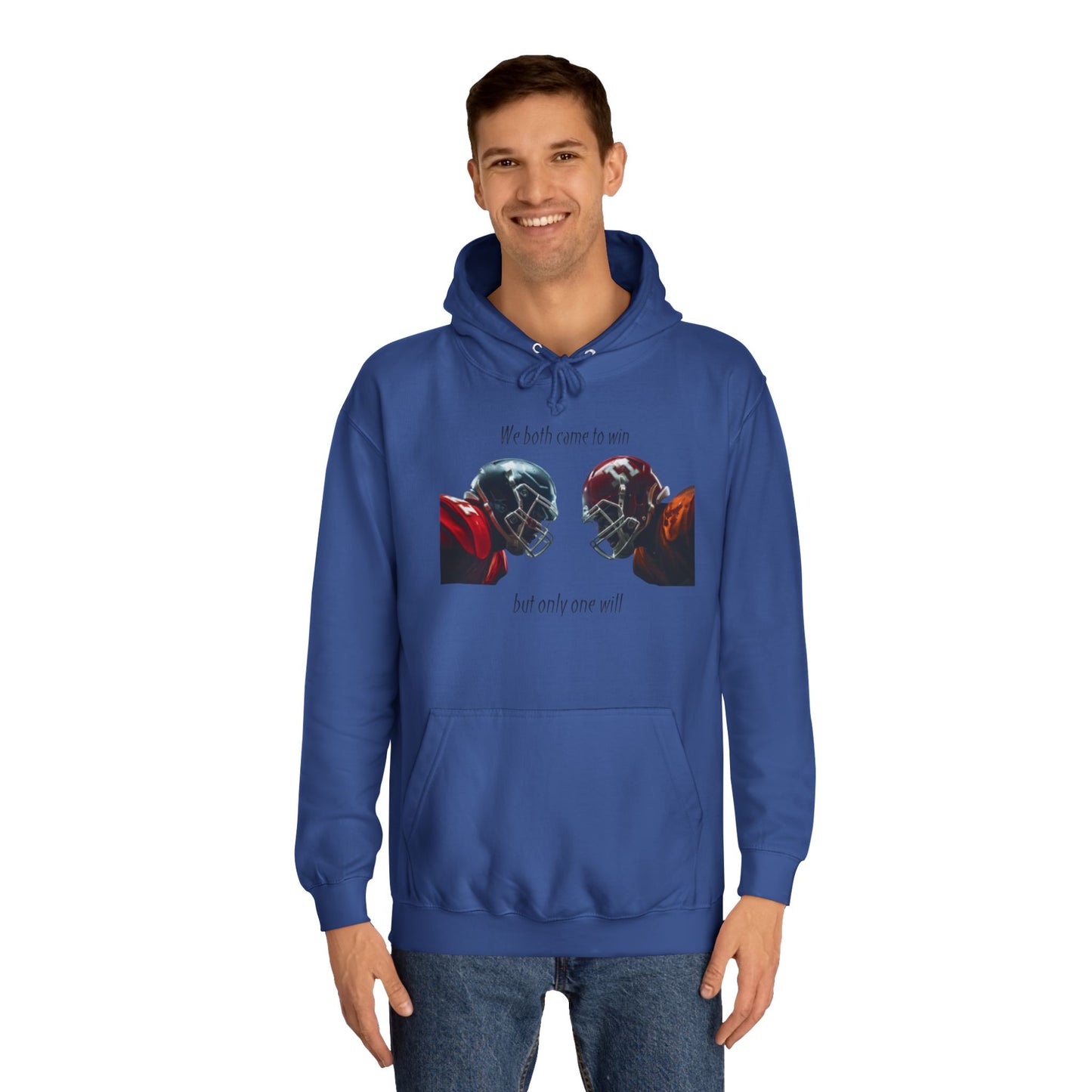 Steel Grey NFL Men’s Hoodie – "We Came Here to Win" Game Day Football Sweatshirt with Drawstrings & Kangaroo Pocket