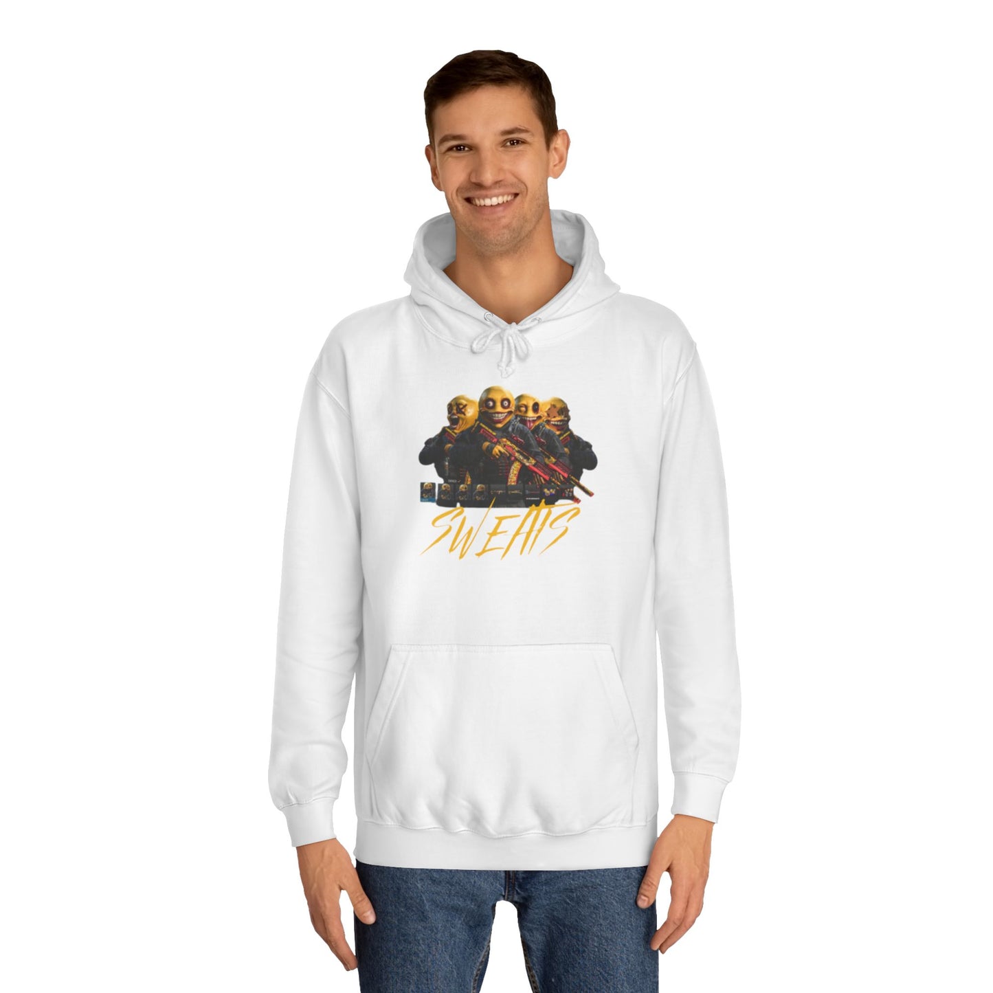 Slate Grey Men’s Casual Pullover – "Sweats Design" Athletic Fit Hoodie with Drawstrings & Kangaroo Pocket