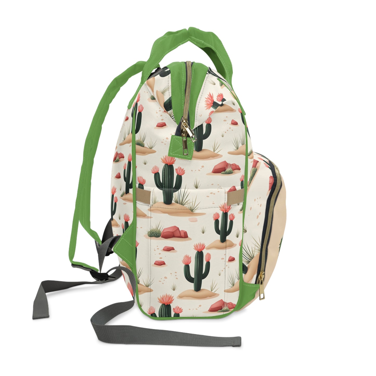 Cactus Print Multifunctional Diaper Backpack β Stylish & Practical Baby Bag π΅π