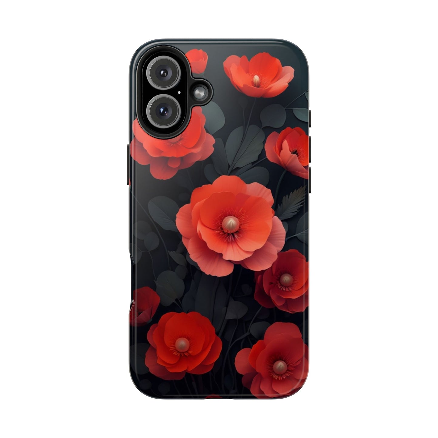Vibrant Floral Tough Phone Case - Durable Protection with Gorgeous Red Poppies for iPhones & Androids πΊπ±