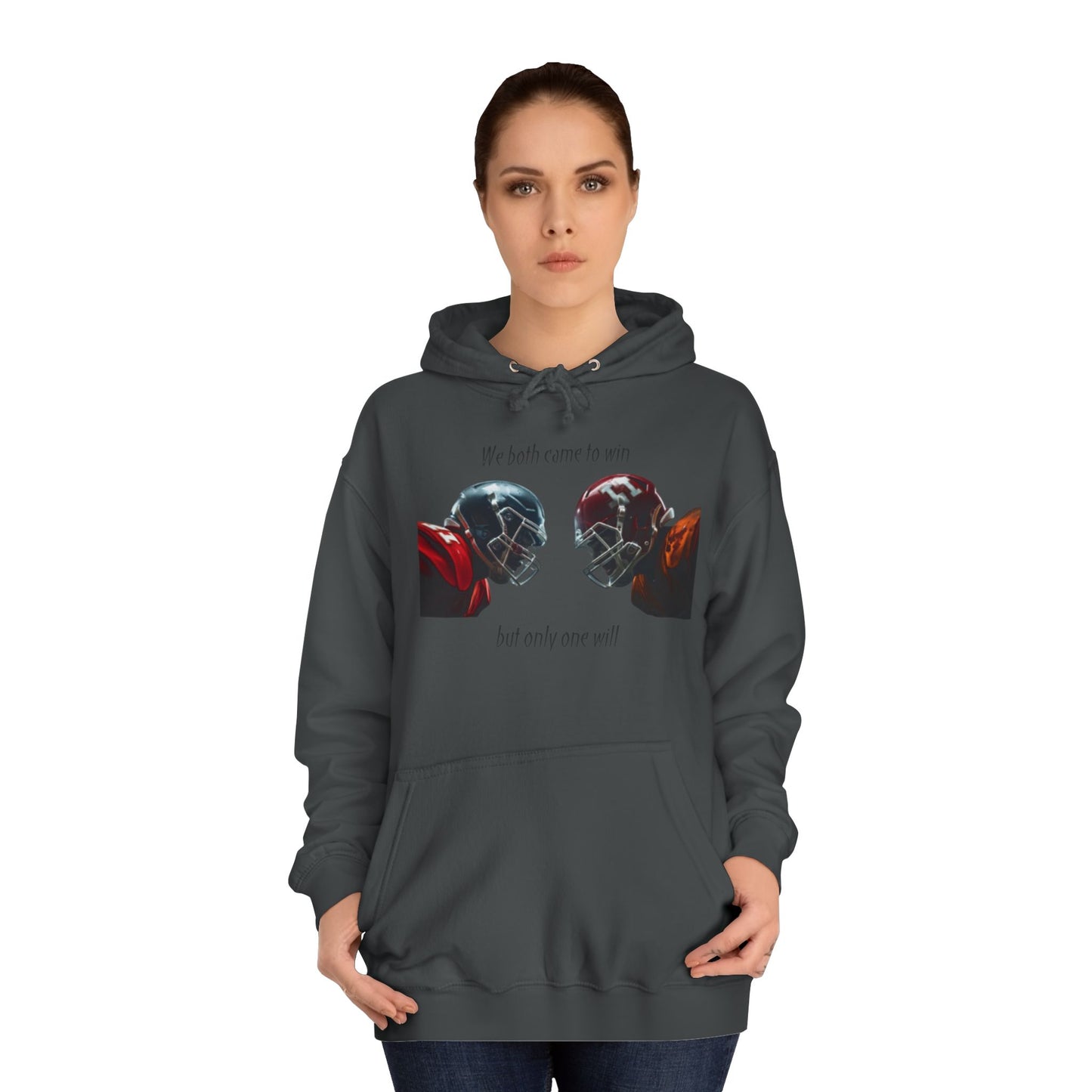 Steel Grey NFL Men’s Hoodie – "We Came Here to Win" Game Day Football Sweatshirt with Drawstrings & Kangaroo Pocket