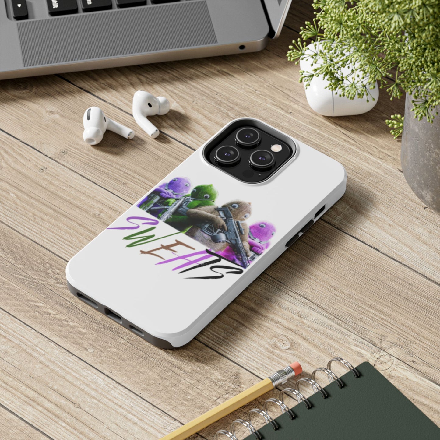 Cool Cartoon-Inspired Tough Phone Case - 'SWEATS'