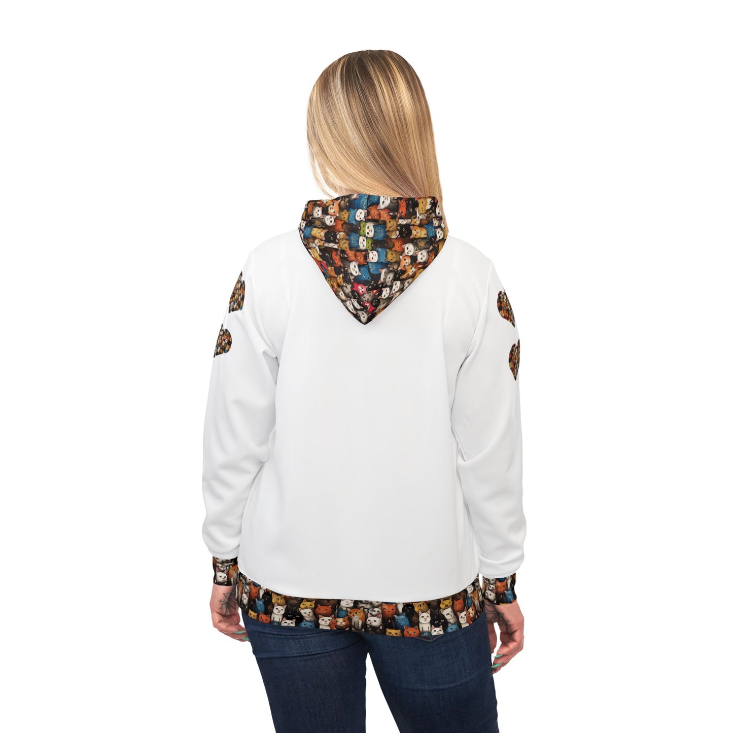 πΎ Heartfelt Animal Print Athletic Hoodie β Cozy White Hoodie for Pet Lovers & Animal Enthusiasts π€β¨
