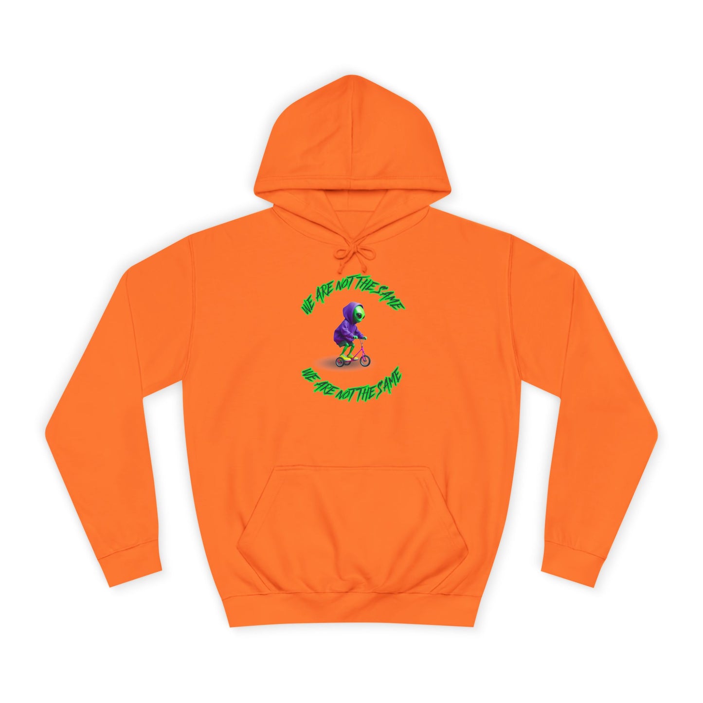 Cosmic Charcoal Hoodie for Men & Women – Alien "We Are Not The Same" Statement
