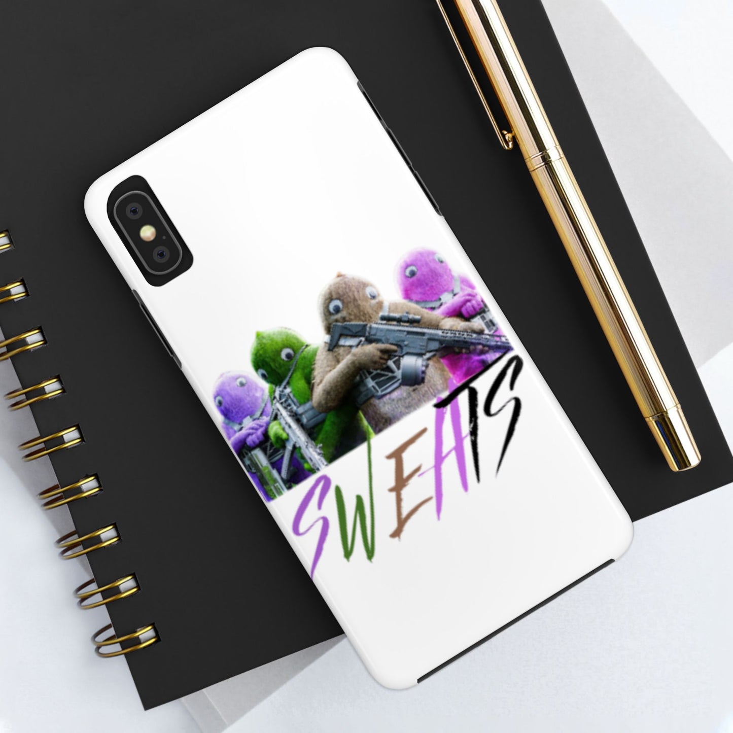 Cool Cartoon-Inspired Tough Phone Case - 'SWEATS'