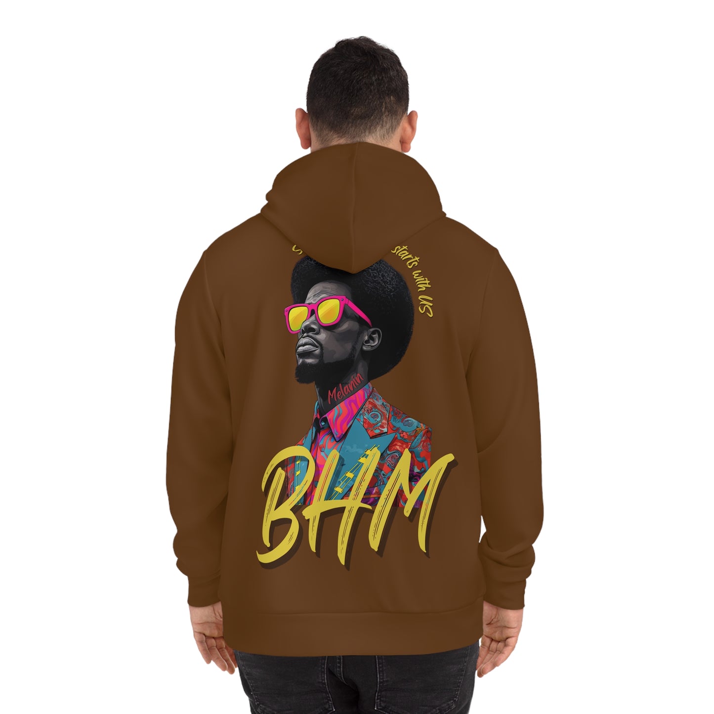 Chestnut Earth Brown Hoodie for Men & Women – Black History Month Affirmation Design for Cultural Pride