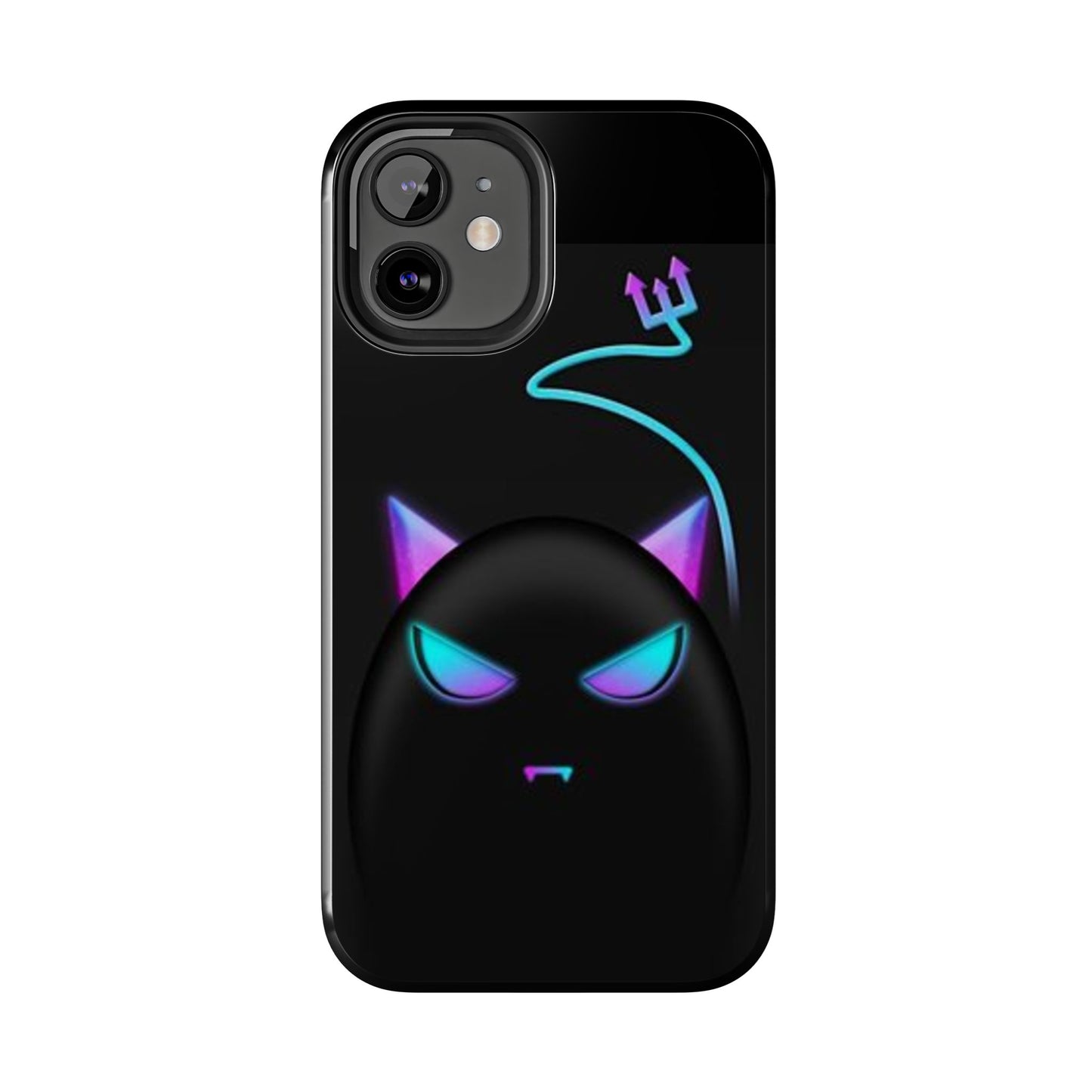 Demonic Cat Tough Phone Case - Cute & Edgy Phone Protection for Cat Lovers
