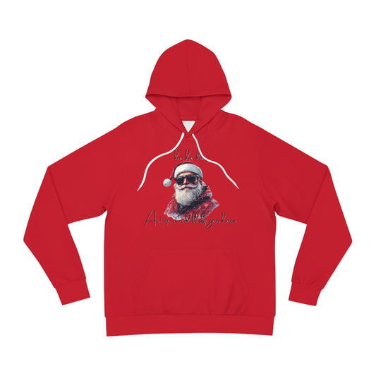 Cherry Blaze Red Hoodie for Men & Women – Santa’s Warning Act Up and I’ll Skip Your House Holiday Wear