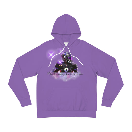 Light Purple "Football Grind" Hoodie – Victory Through Dedication Sweatshirt