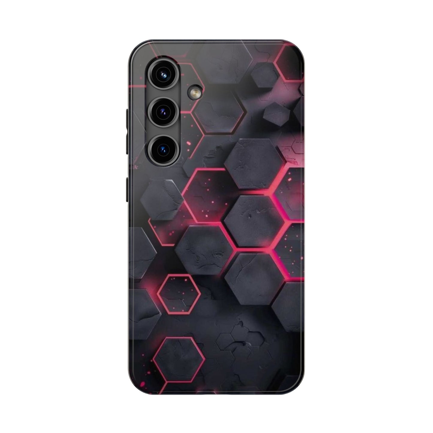 Stylish Tough Phone Cases with Hexagonal Design - Durable Protection for Tech Lovers