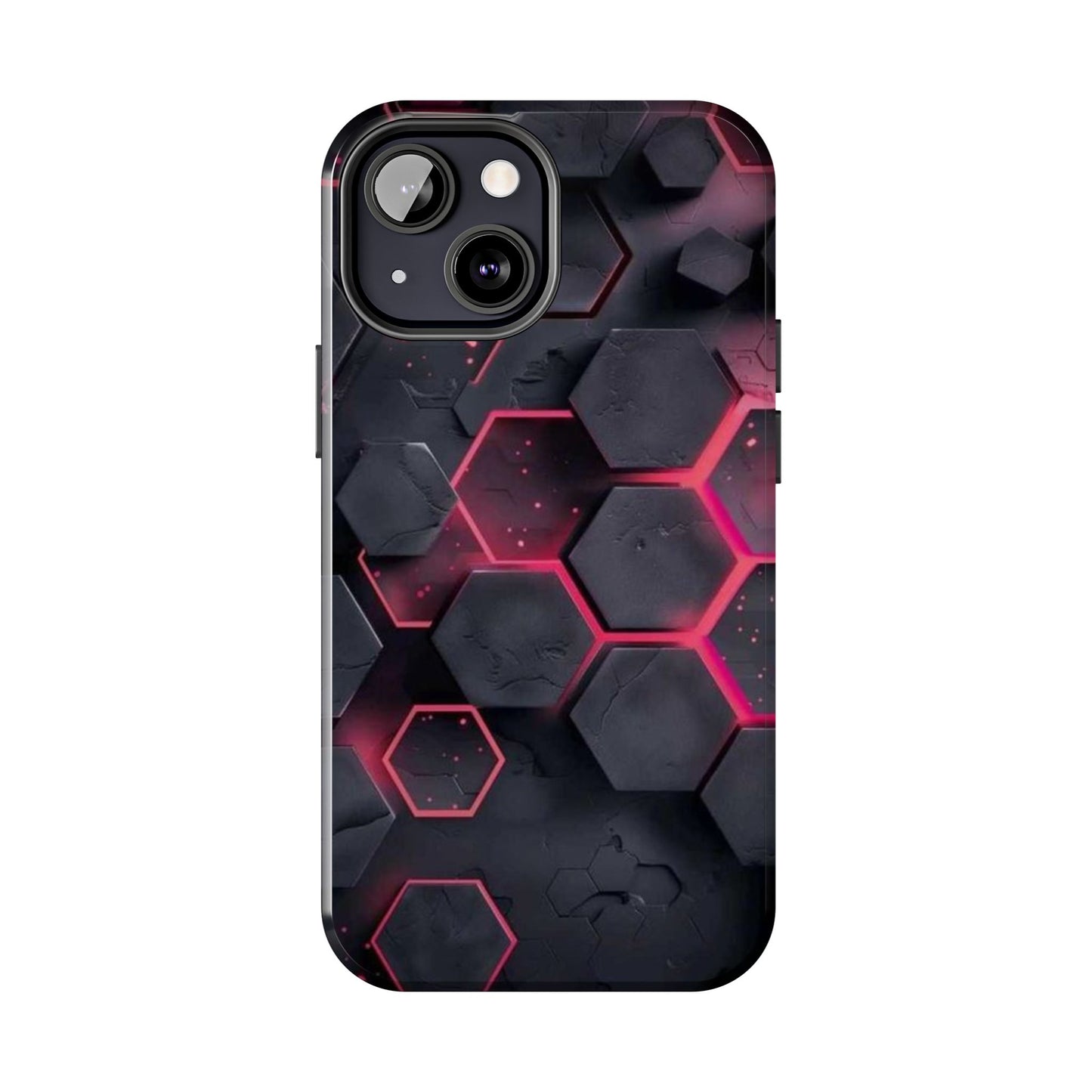 Stylish Tough Phone Cases with Hexagonal Design - Durable Protection for Tech Lovers