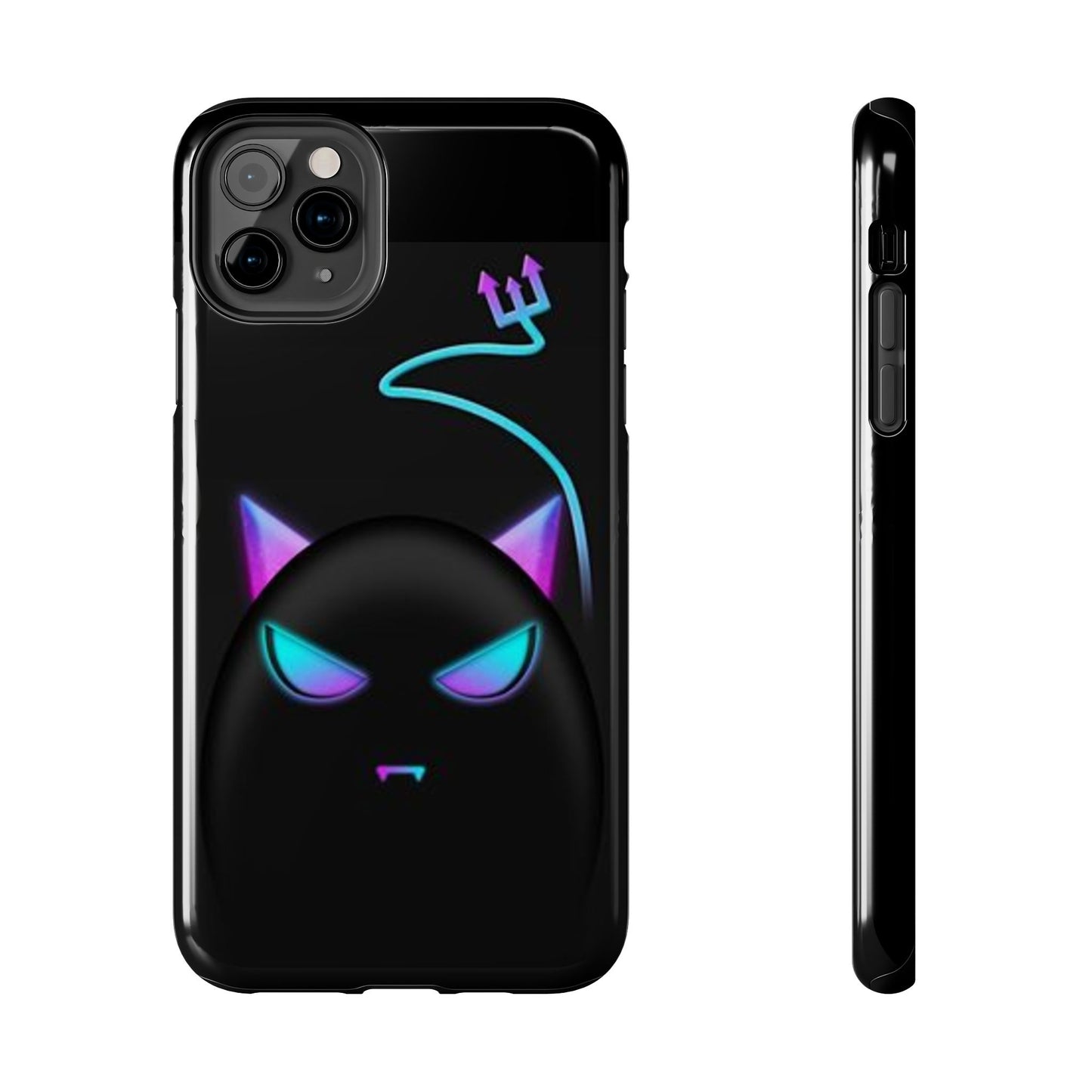 Demonic Cat Tough Phone Case - Cute & Edgy Phone Protection for Cat Lovers