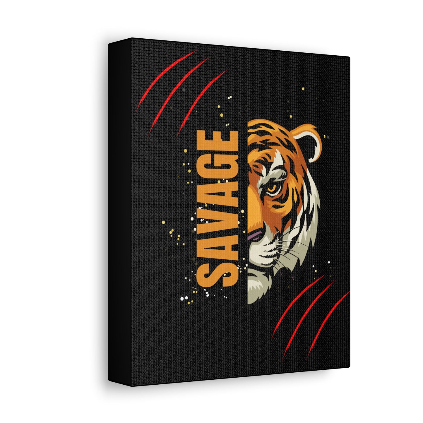 🐅 Savage Tiger Stretched Canvas Art – Fierce Wildlife Decor for Bold & Fearless Spaces