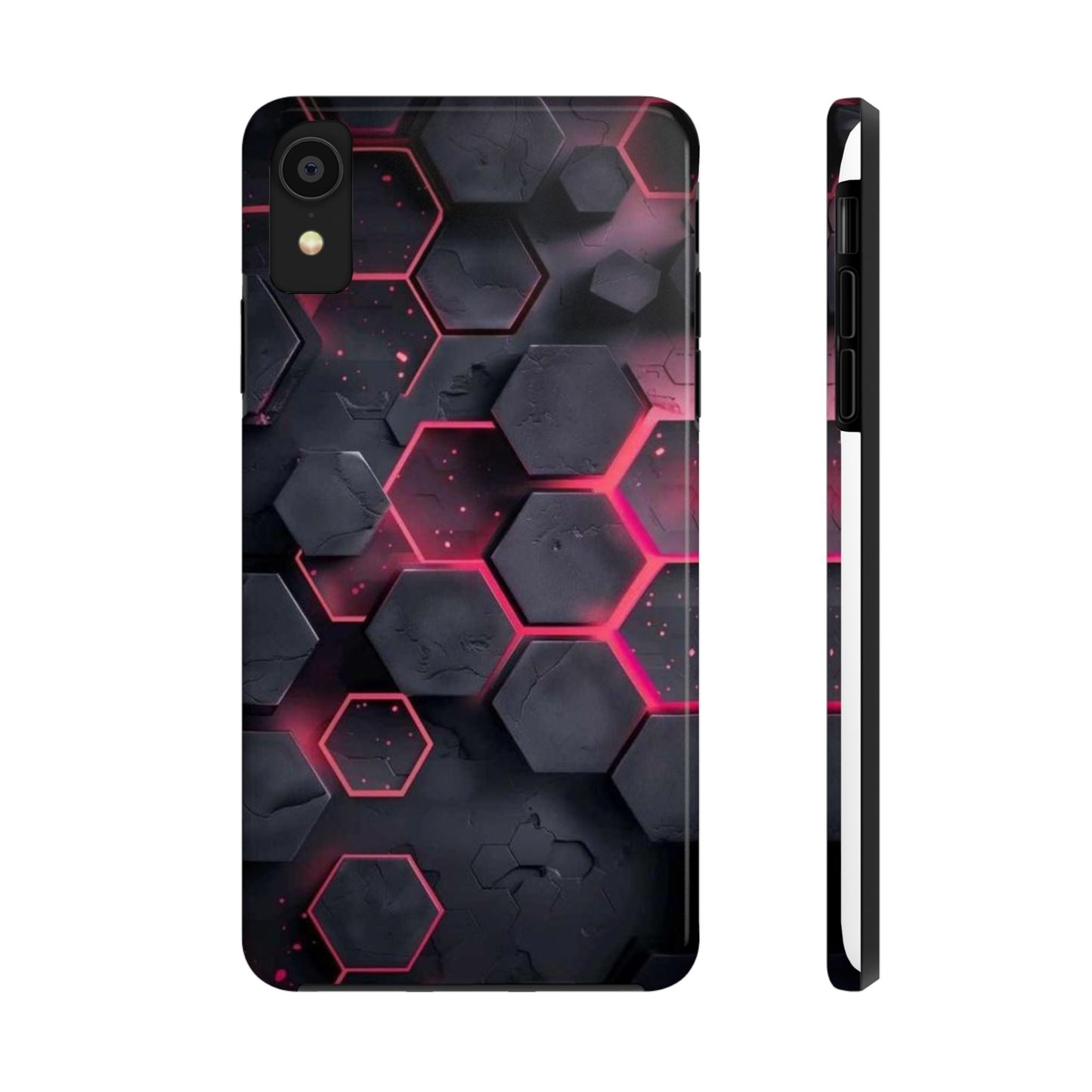 Stylish Tough Phone Cases with Hexagonal Design - Durable Protection for Tech Lovers