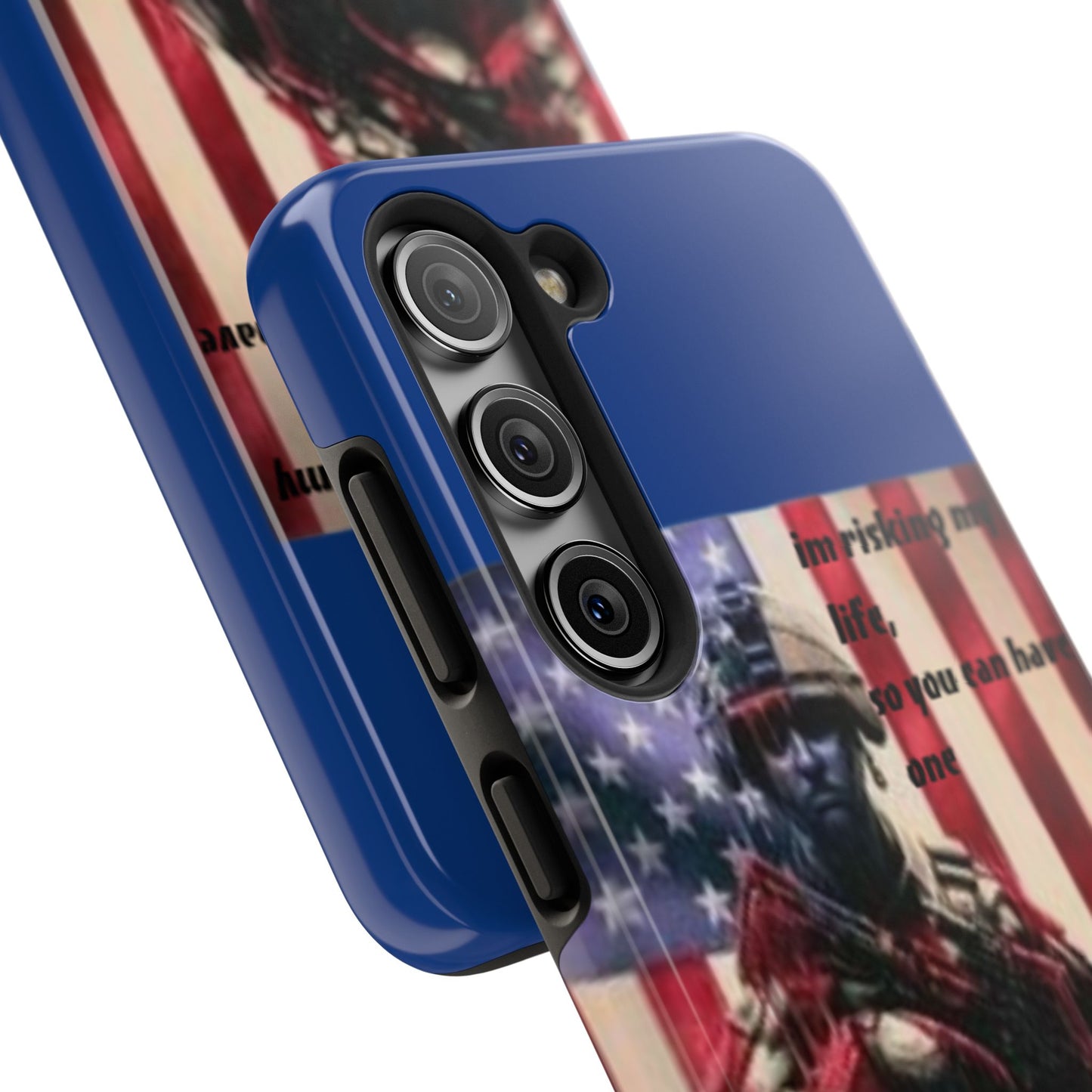 Patriotic Tough Phone Case - 'I'm Risking My Life' Design
