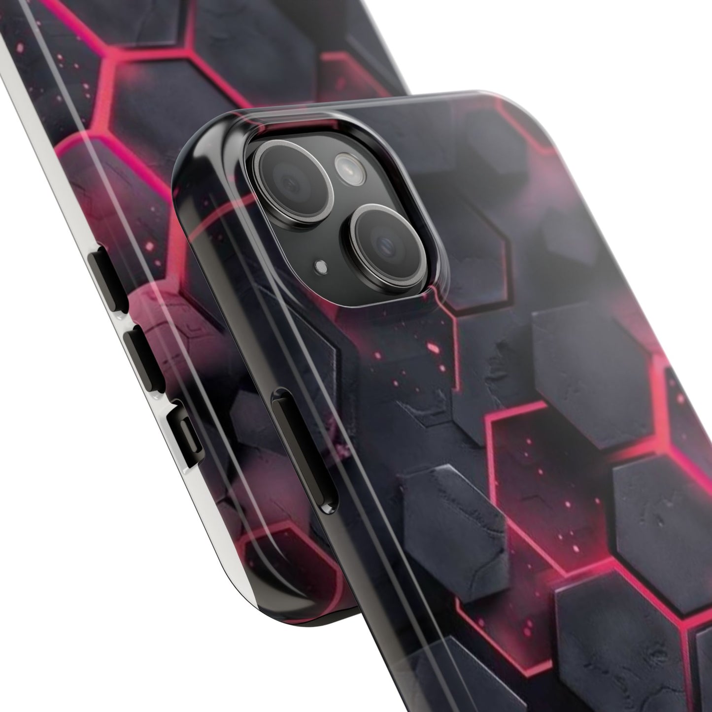 Stylish Tough Phone Cases with Hexagonal Design - Durable Protection for Tech Lovers