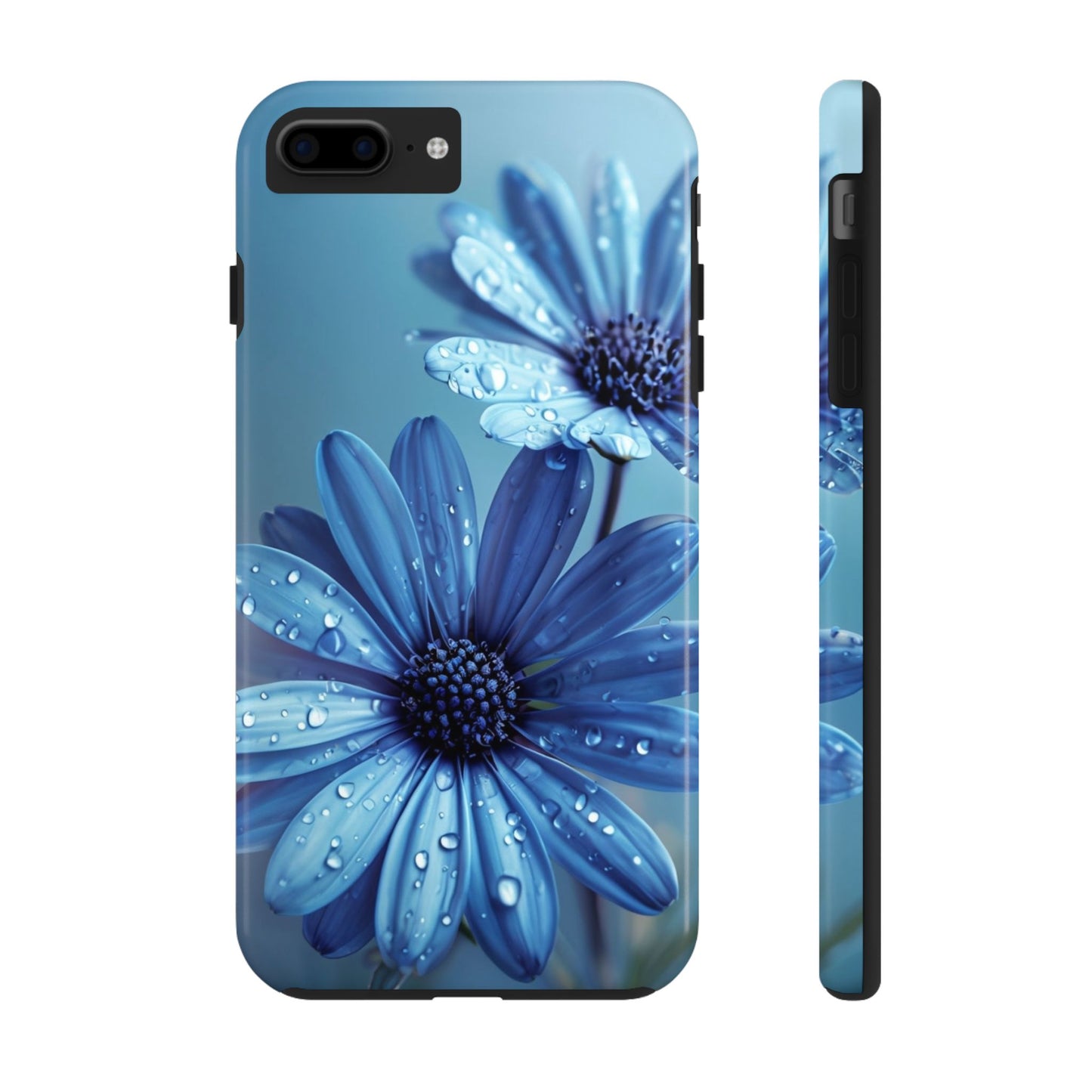Blue Floral Tough Phone Case - Durable & Stylish Protection