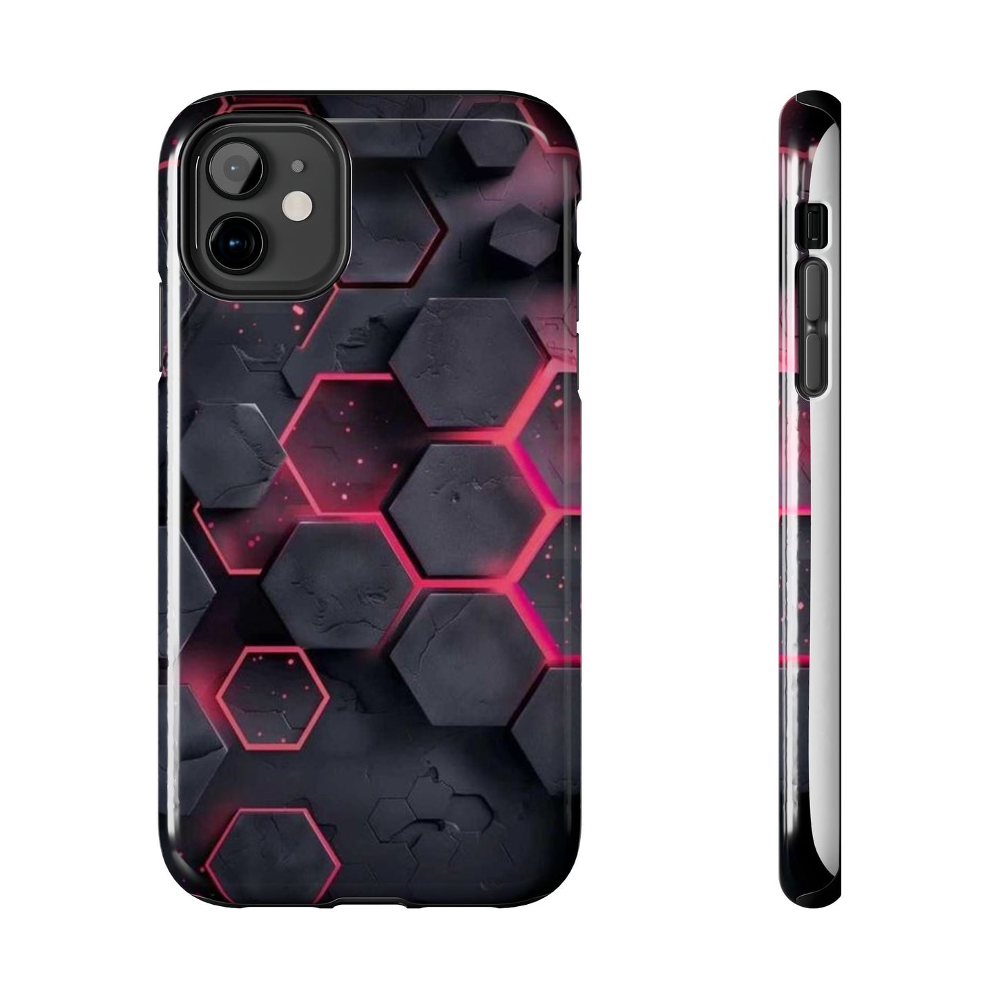 Stylish Tough Phone Cases with Hexagonal Design - Durable Protection for Tech Lovers